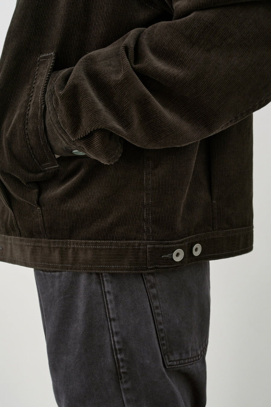 Insilence - Corduroy Trucker Jacket (Brown) product image 4 | TRAB K-Fashion Australia
