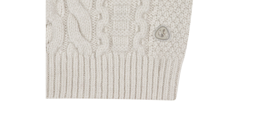 Coyseio - Pompom Cable Knit (Ivory) product image 9 | TRAB K-Fashion Australia