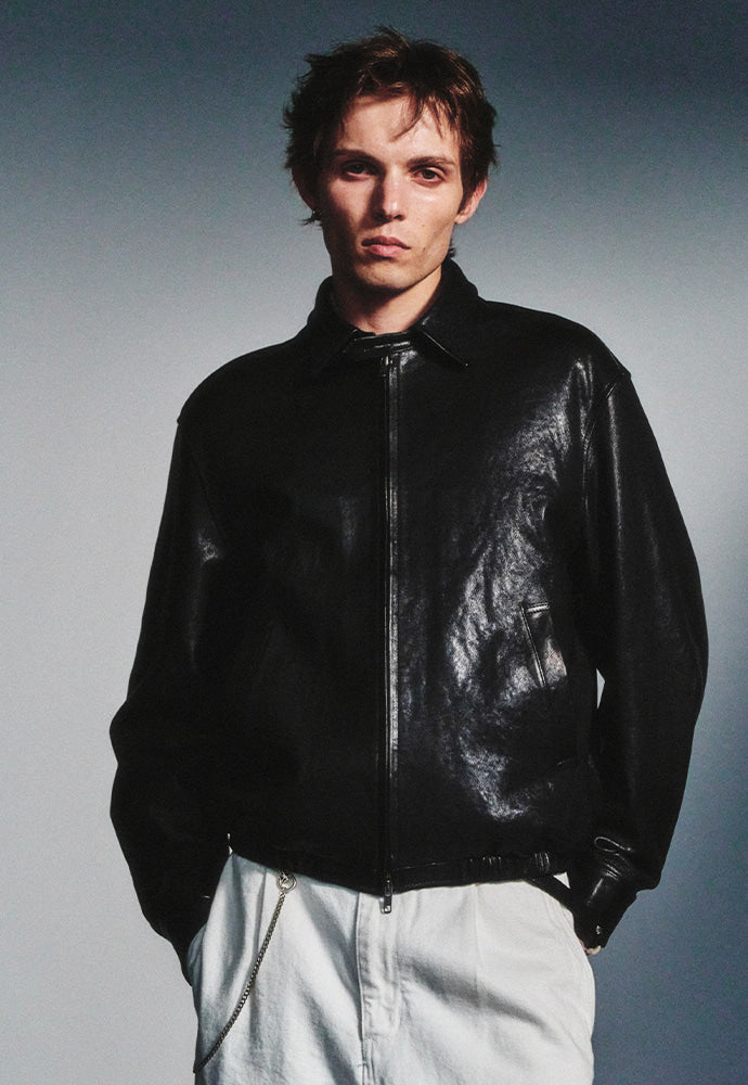 Art if acts - Vegetable Leather Swing Jacket (Black) product image 6 | TRAB K-Fashion Australia