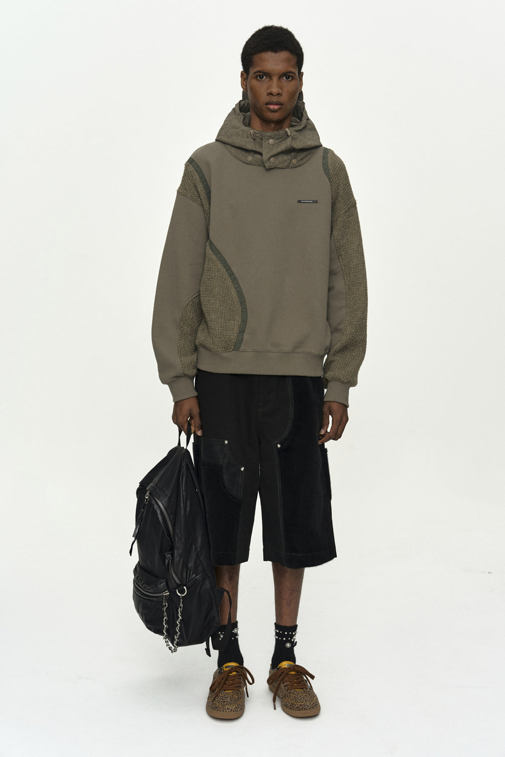 Andersson Bell - Detachable Balaclava Sweatshirt (Khaki) product image 2 | TRAB K-Fashion Australia