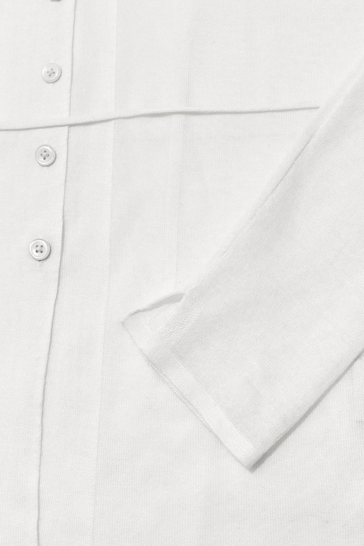 Matin Kim - String Point Plain Long Cardigan (White) product image 4 | TRAB K-Fashion Australia