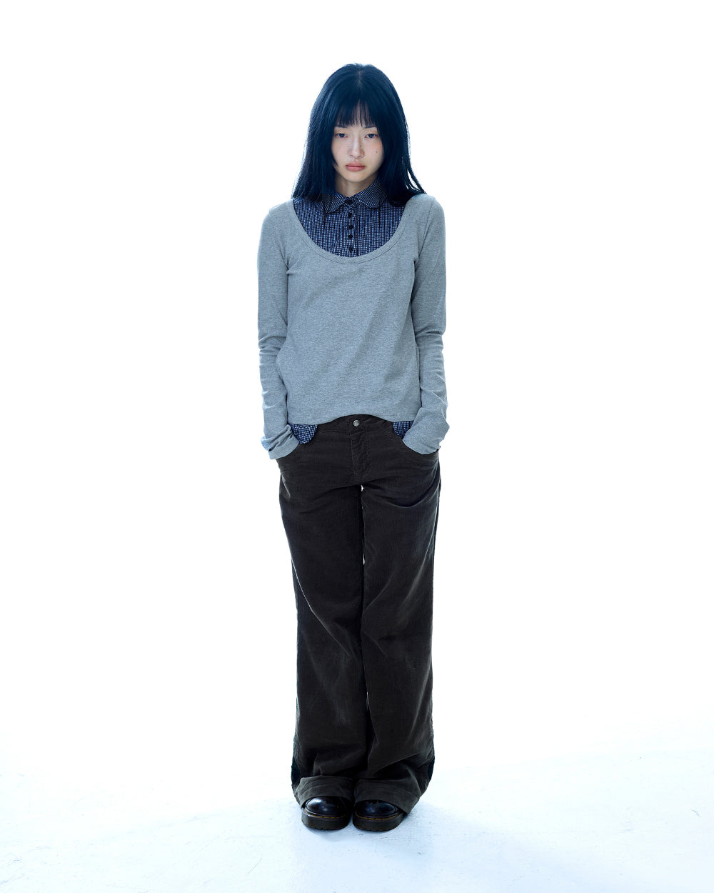 Coyseio - Leaf Cut Corduroy Pants (Brown) product image 8 | TRAB K-Fashion Australia