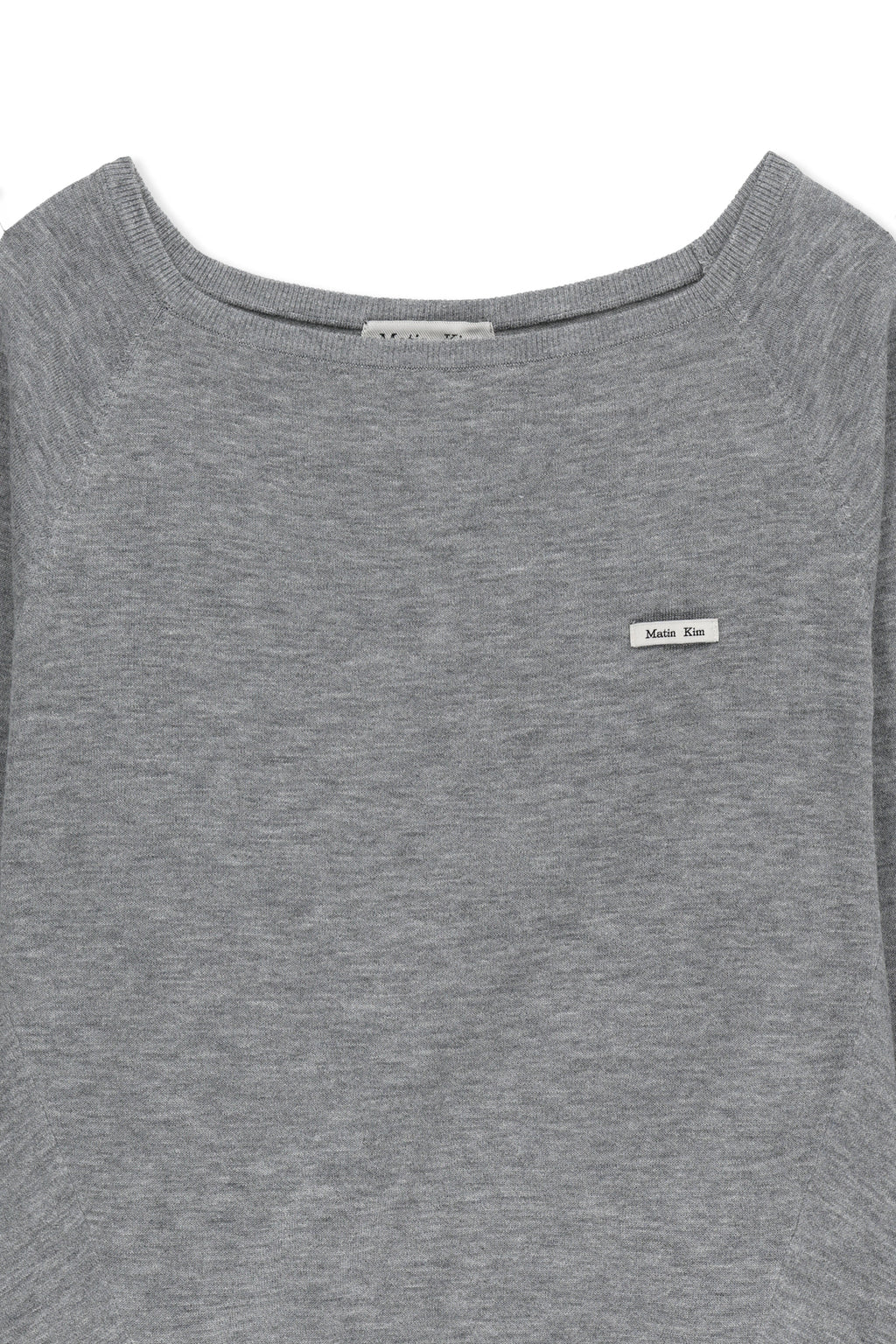 Matin Kim - Betwing Fit Boat Neck Knit Pullover (Grey) product image 3 | TRAB K-Fashion Australia