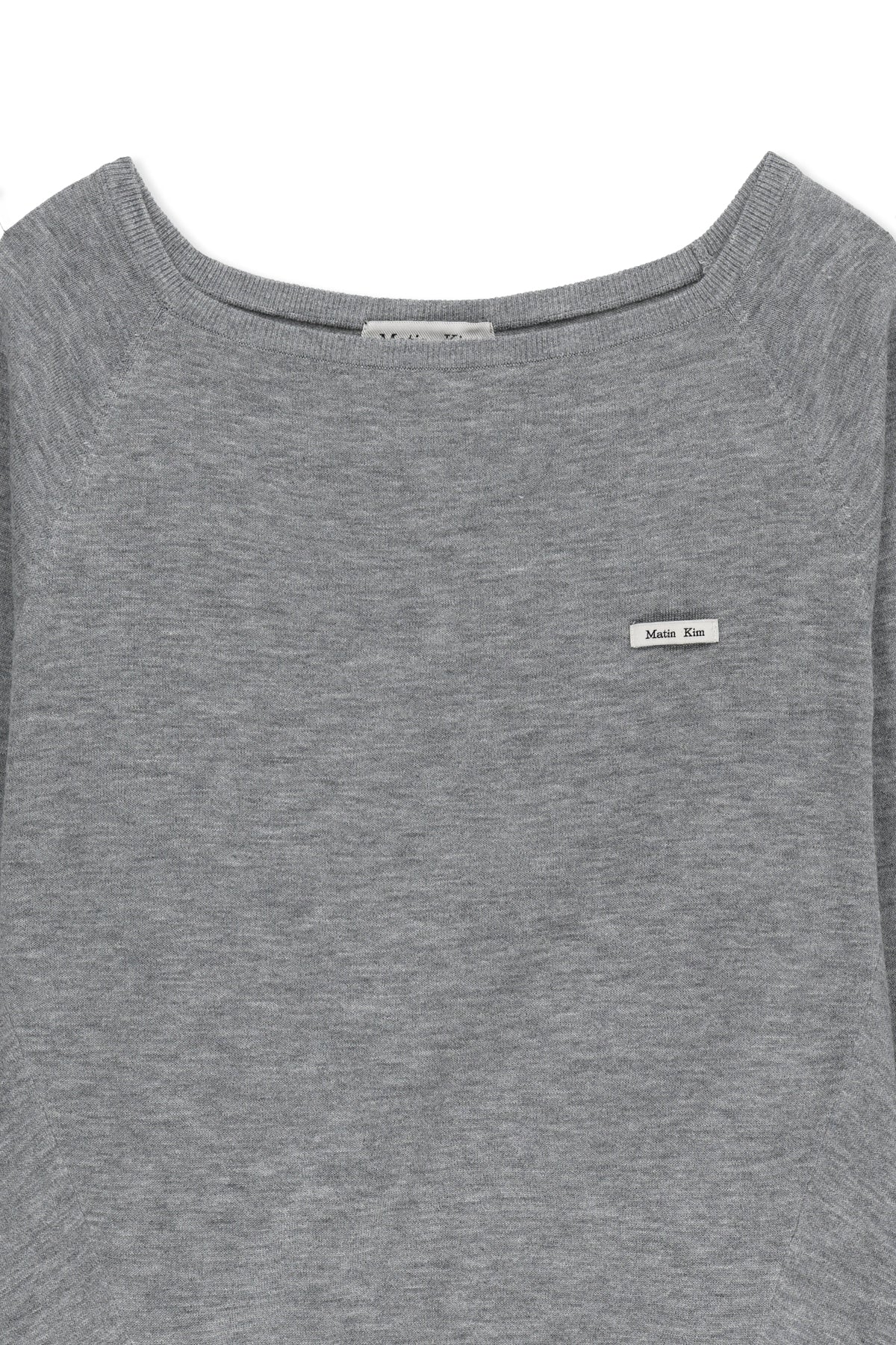 Matin Kim - Betwing Fit Boat Neck Knit Pullover (Grey) product image 3 | TRAB K-Fashion Australia