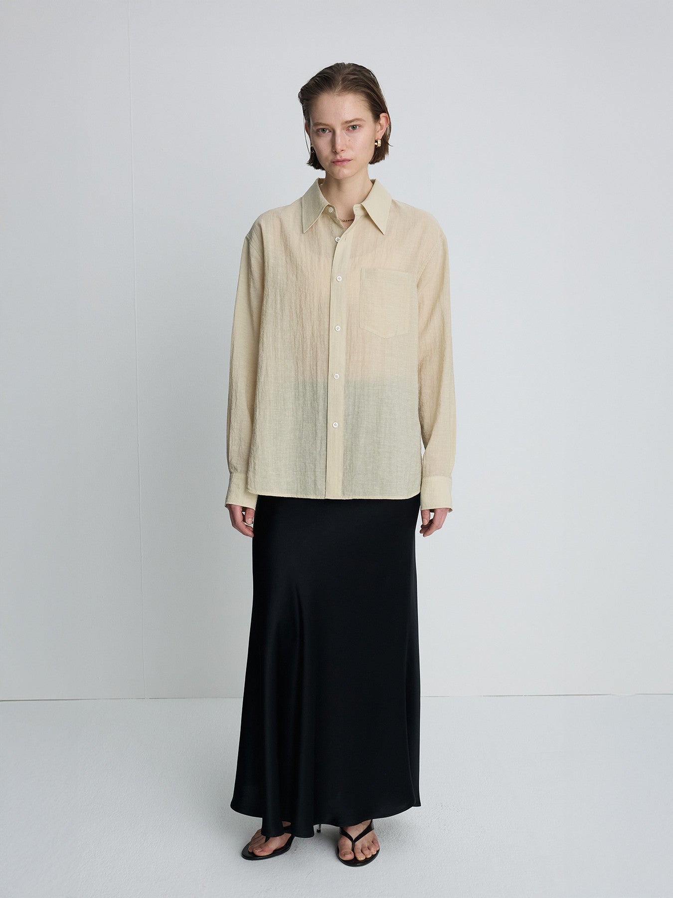 Tonywack - Linen Relaxed Fit Shirt (Beige) product image 1 | TRAB K-Fashion Australia