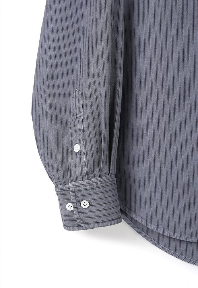 Art if acts - Pigment Dyed Stripe Shirt (Violet Grey) product image 11 | TRAB K-Fashion Australia