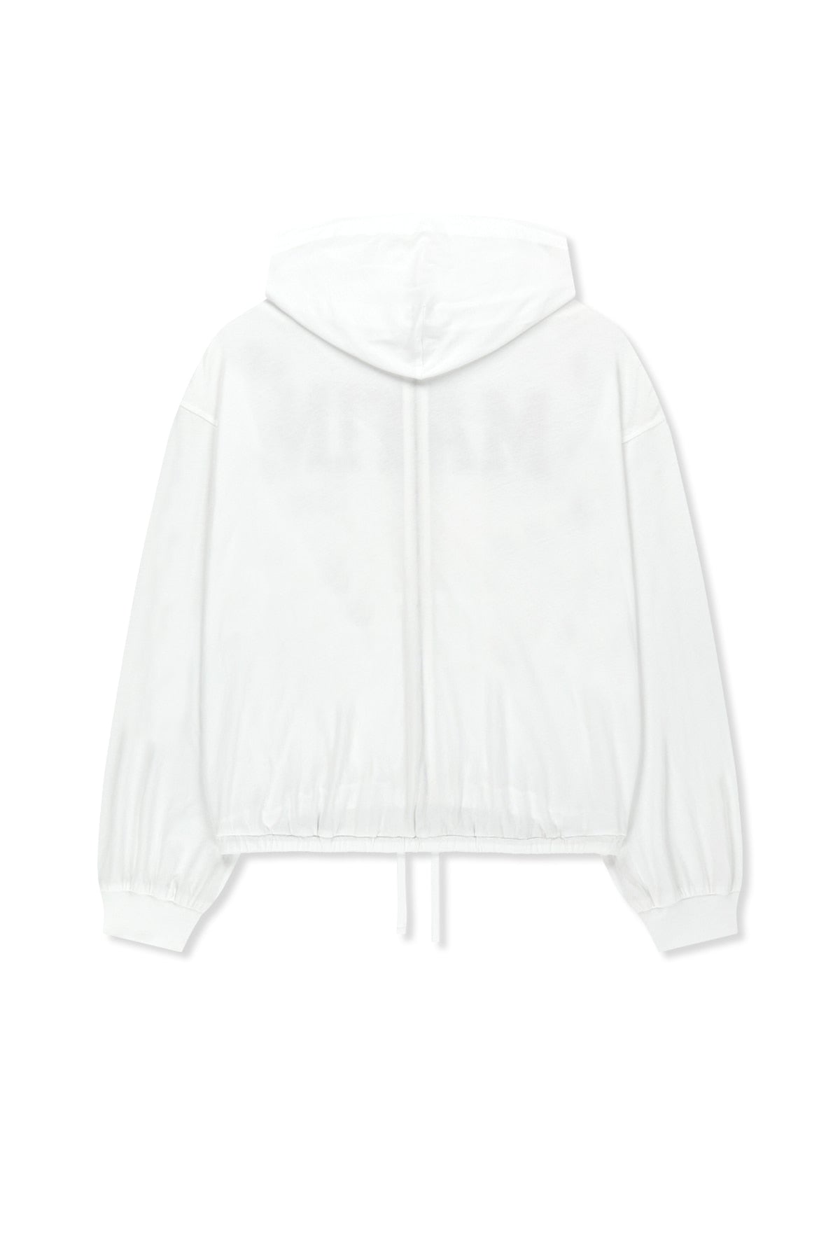 Matin Kim - Matin 16 Applique Logo Hoody Zip Up (White) product image 2 | TRAB K-Fashion Australia