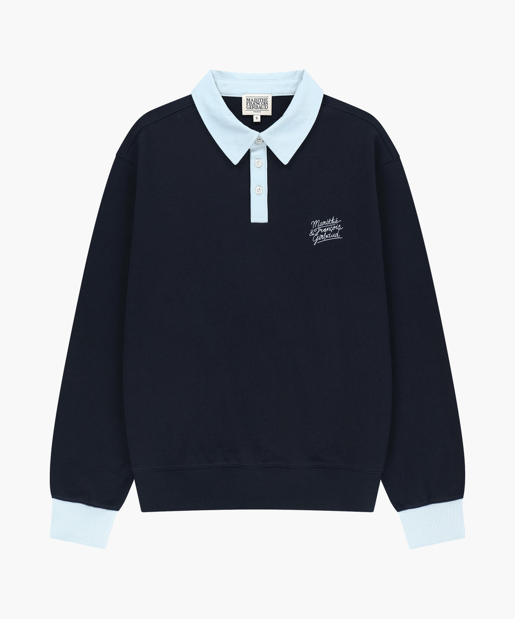 Marithe & Francois Girbaud - Color Block Collar Sweatshirt (Navy) product image 6 | TRAB K-Fashion Australia