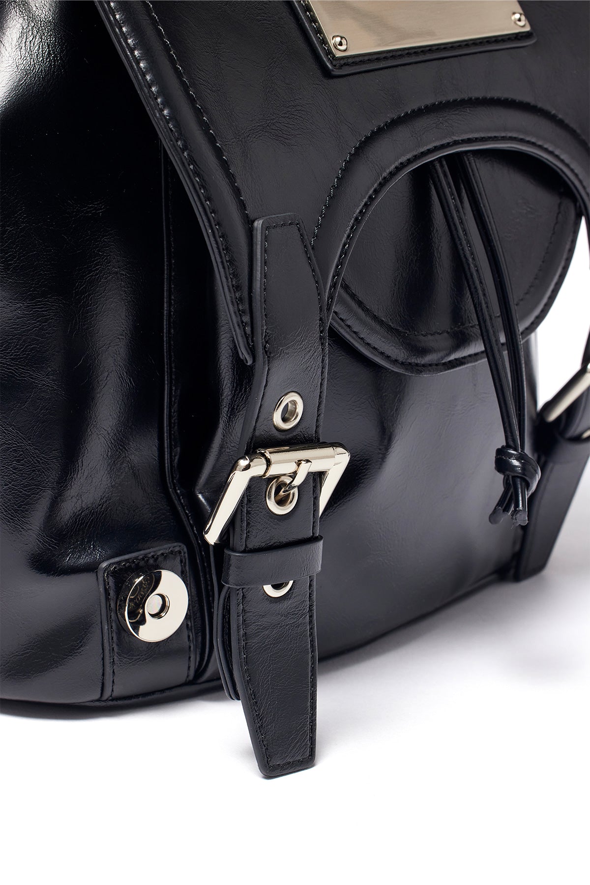 Matin Kim - Buckle Detail Back Pack (Black) product image 4 | TRAB K-Fashion Australia