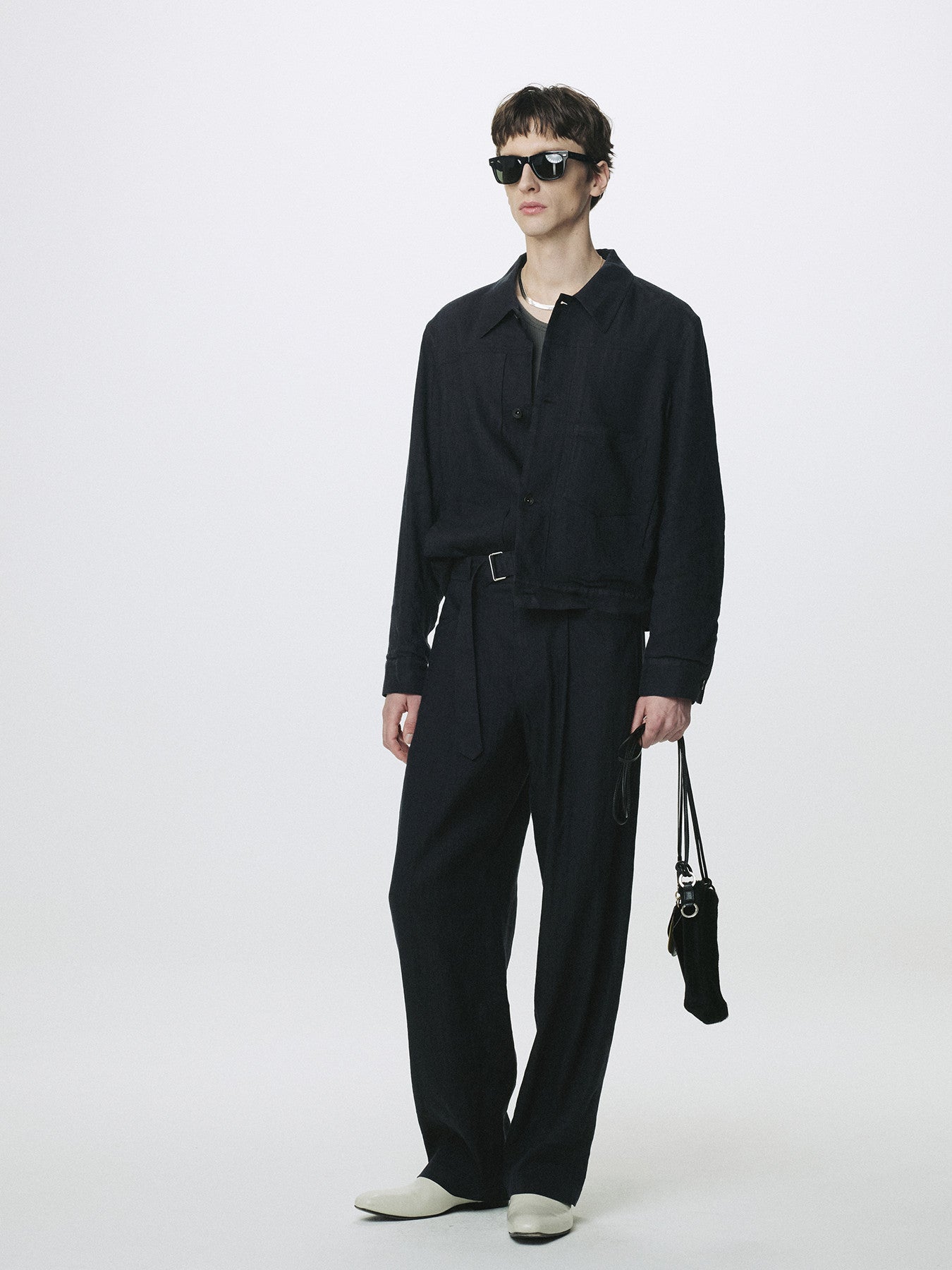 Tonywack - Washed Linen Trucker Jacket Italian Fabric (Dark Navy) product image 4 | TRAB K-Fashion Australia