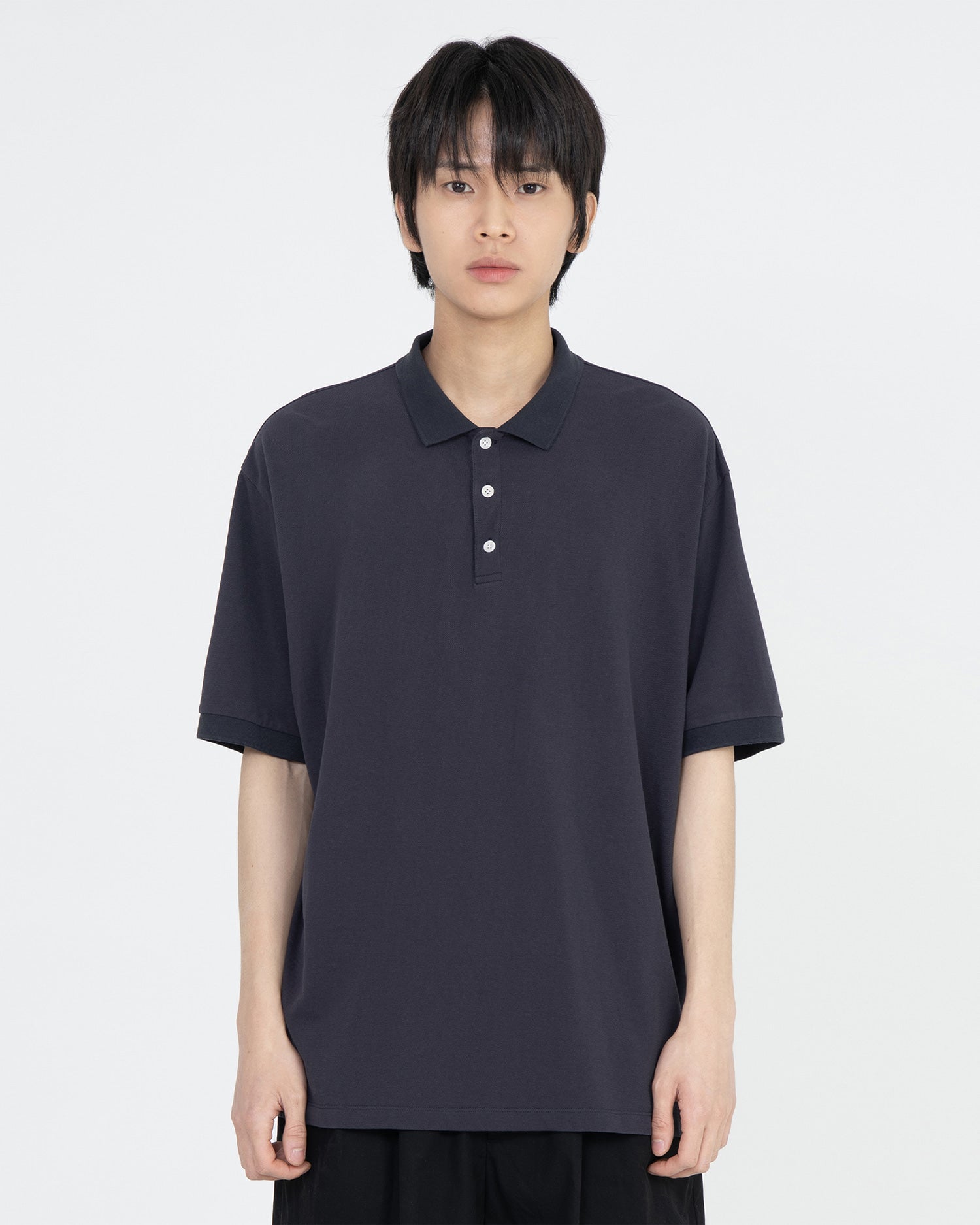 Brownyard - Vintage Cotton Pique Shirt (Dark Navy) product image 1 | TRAB K-Fashion Australia