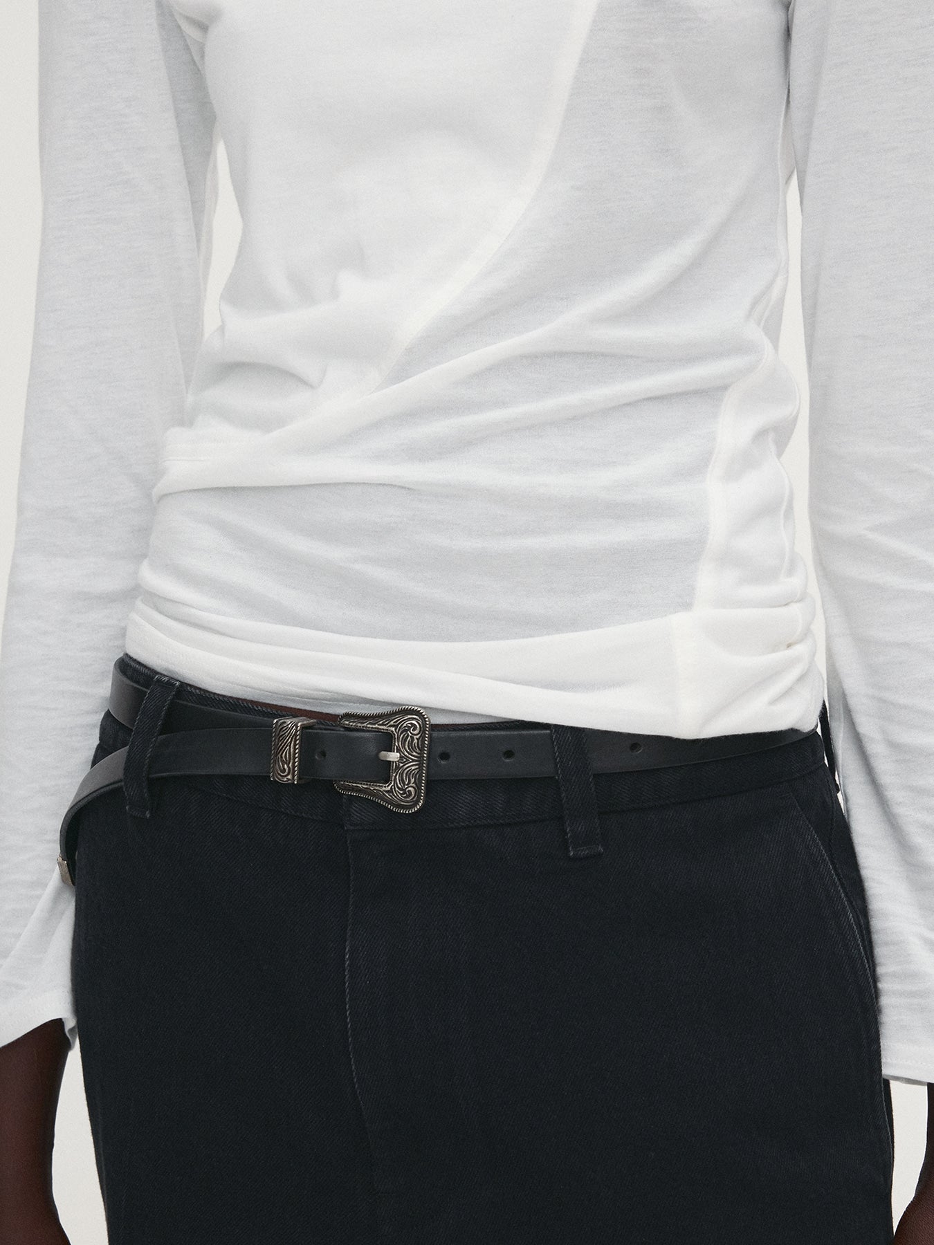 Tonywack - Cotton Modal Cut-Out Long Sleeve (White) product image 7 | TRAB K-Fashion Australia