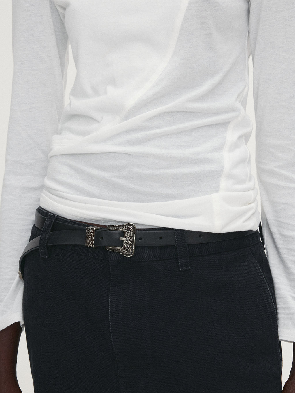 Tonywack - Cotton Modal Cut-Out Long Sleeve (White) product image 7 | TRAB K-Fashion Australia