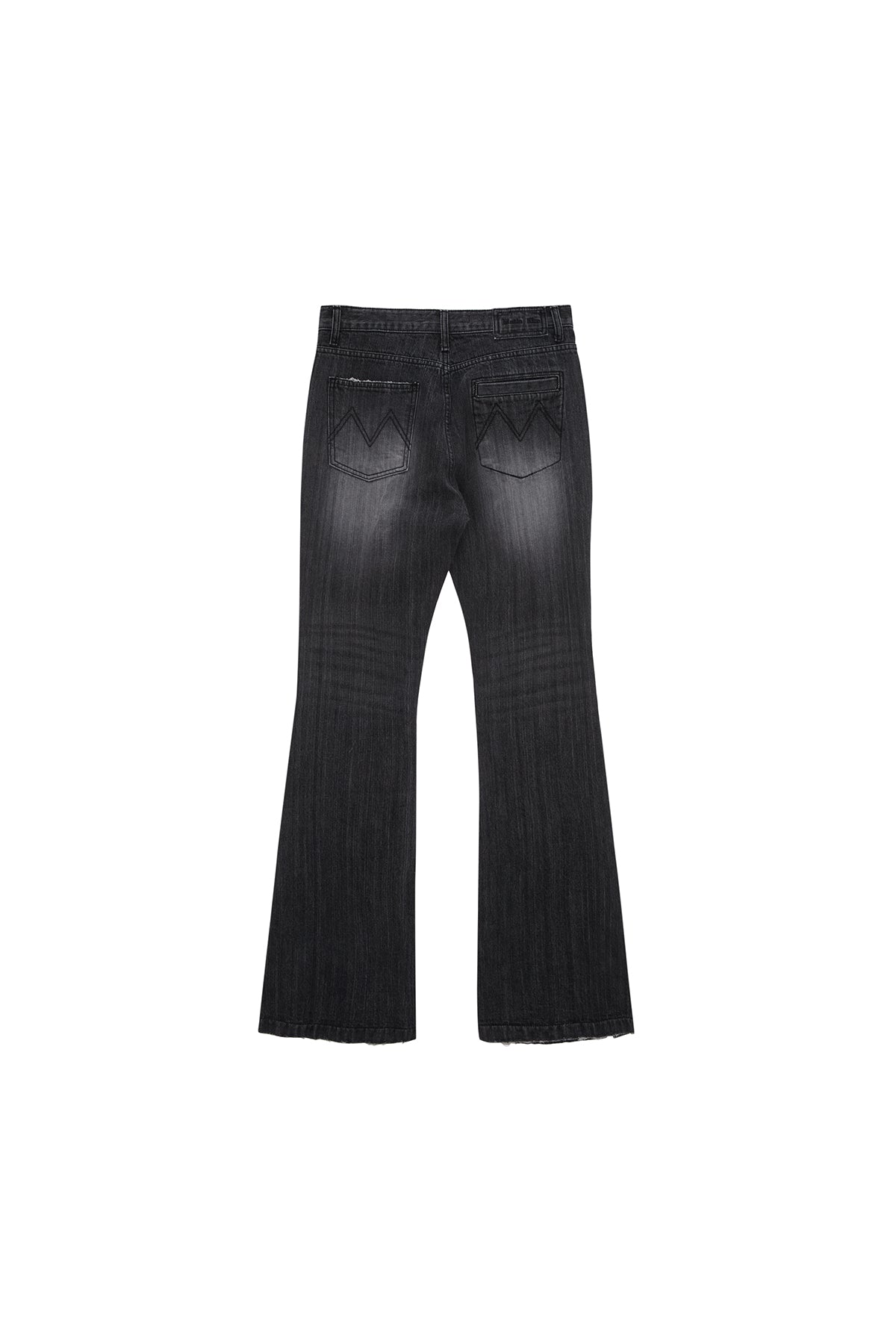 Matin Kim - Side Snap Boots Cut Denim Pants (Grey) product image 2 | TRAB K-Fashion Australia