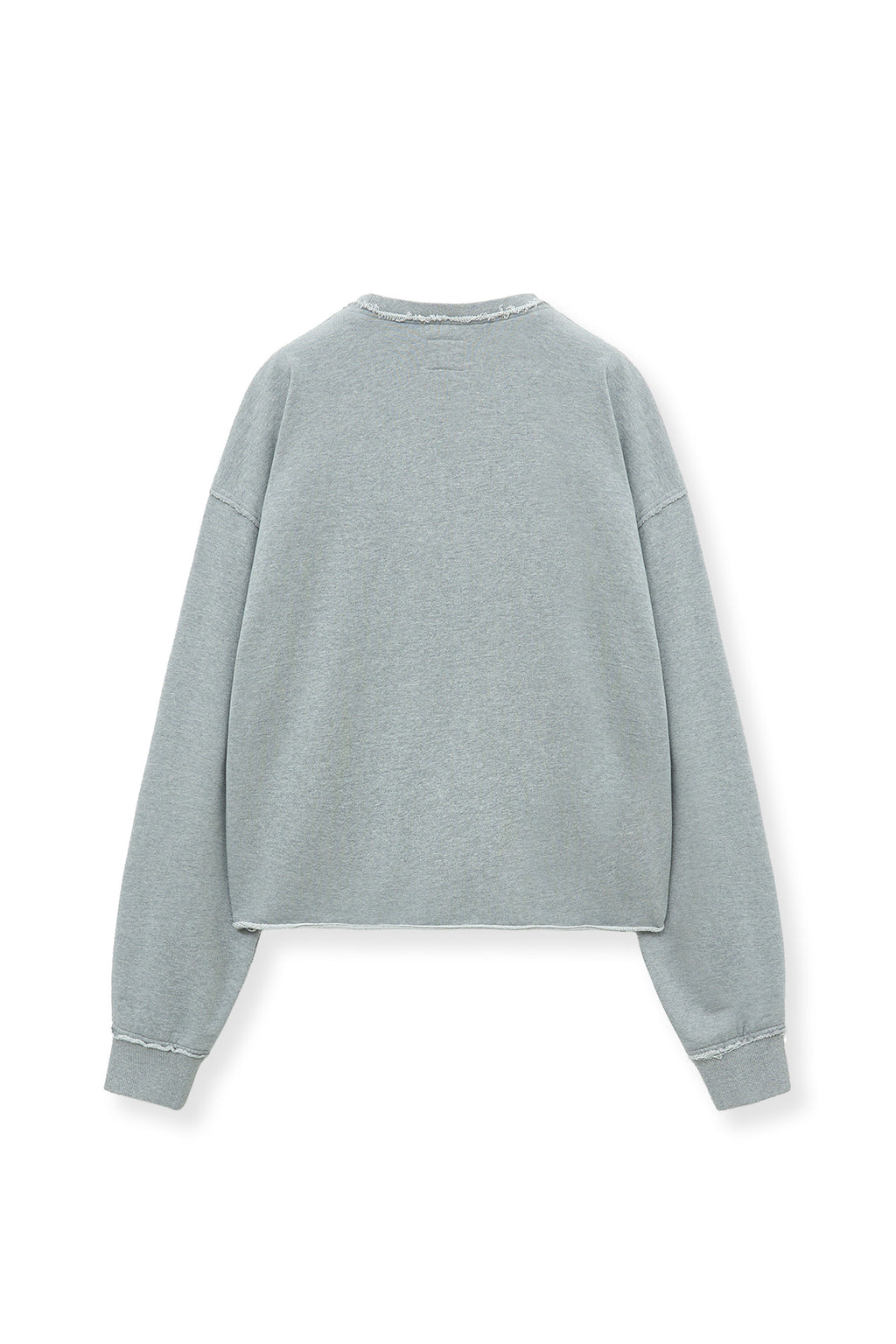 Matin Kim - Raw Cut Applique Sweatshirt (Grey) product image 3 | TRAB K-Fashion Australia
