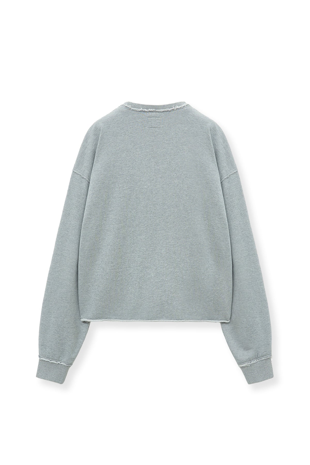 Matin Kim - Raw Cut Applique Sweatshirt (Grey) product image 3 | TRAB K-Fashion Australia