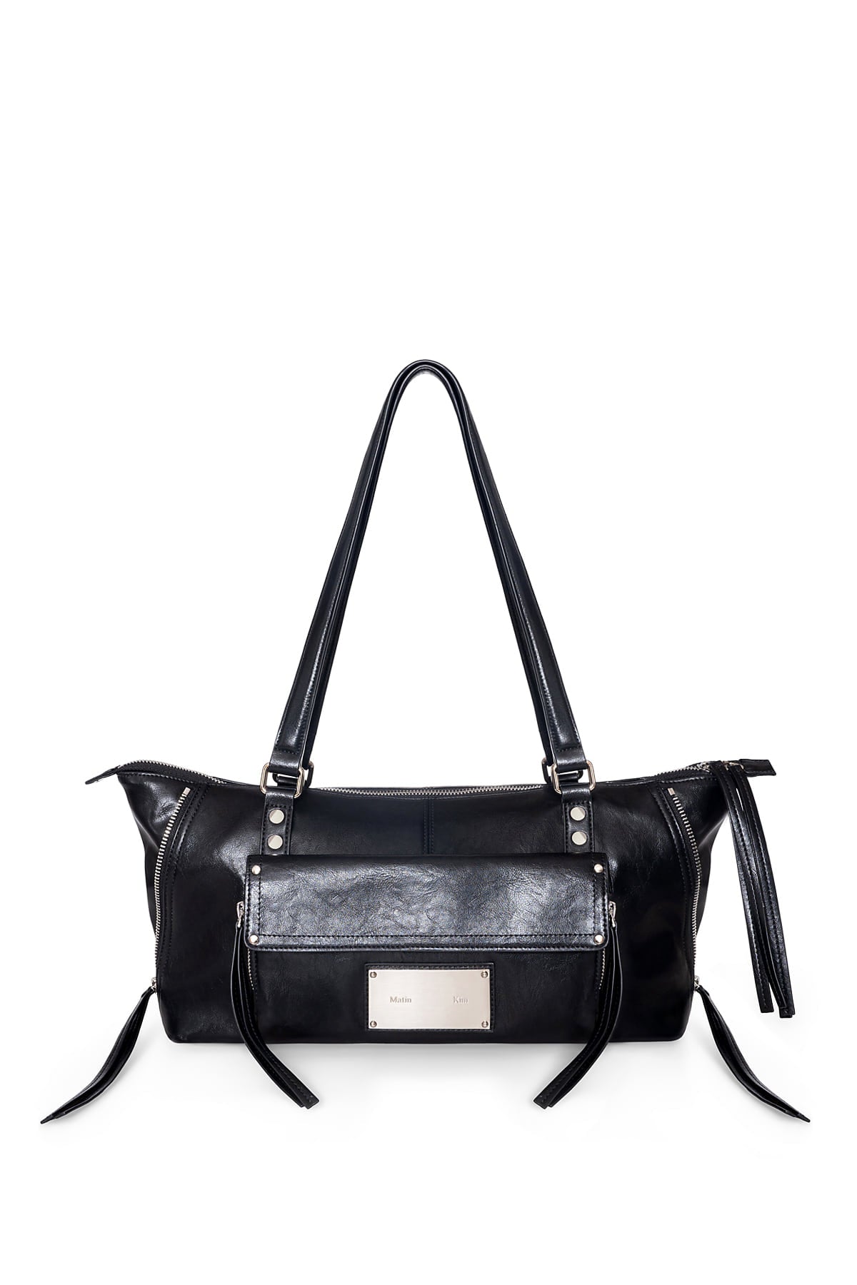 Matin Kim - Flap Pocket Shoulder Bag (Black) product image 1 | TRAB K-Fashion Australia