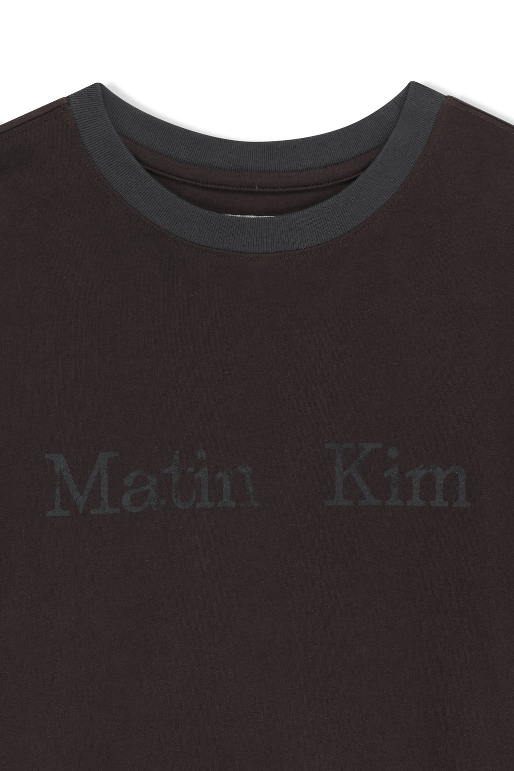 Matin Kim - Tonal Block Logo Top (Brown) product image 3 | TRAB K-Fashion Australia