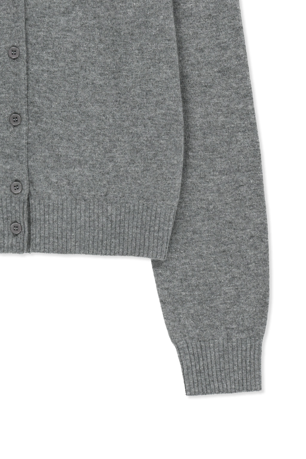Matin Kim - Cashmere Blended Cutline Round Cardigan (Grey) product image 5 | TRAB K-Fashion Australia