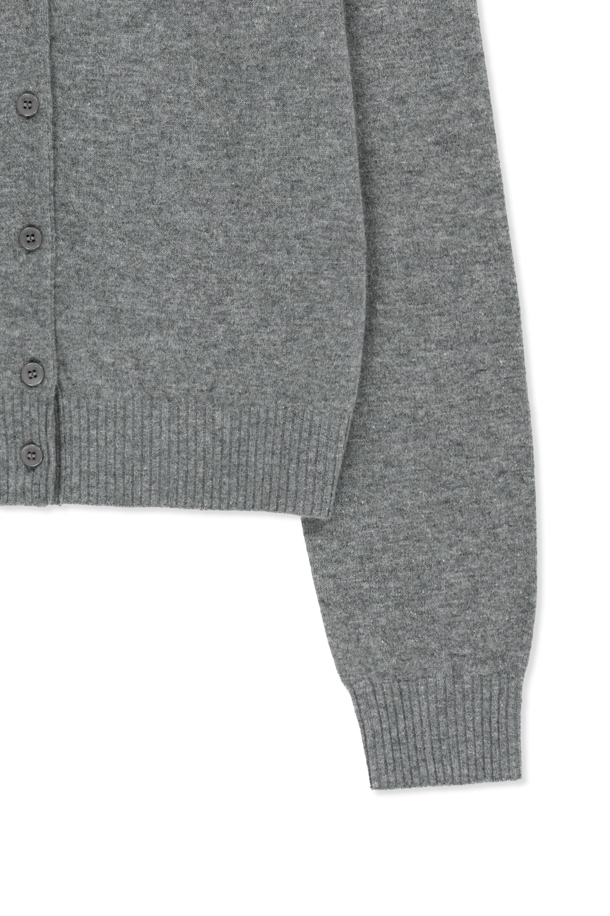 Matin Kim - Cashmere Blended Cutline Round Cardigan (Grey) product image 5 | TRAB K-Fashion Australia