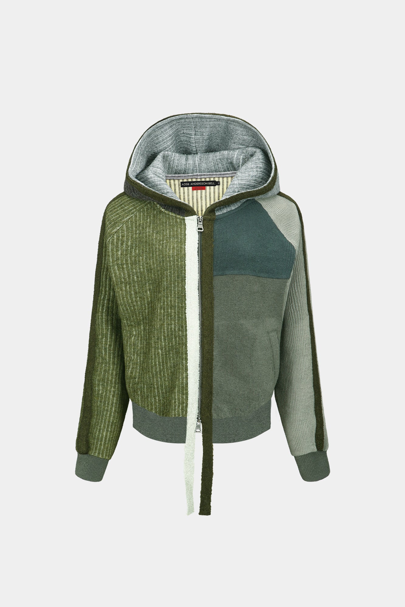 Andersson Bell - Color Blocked Knit Hoodie Zip Up (Green) product image 8 | TRAB K-Fashion Australia