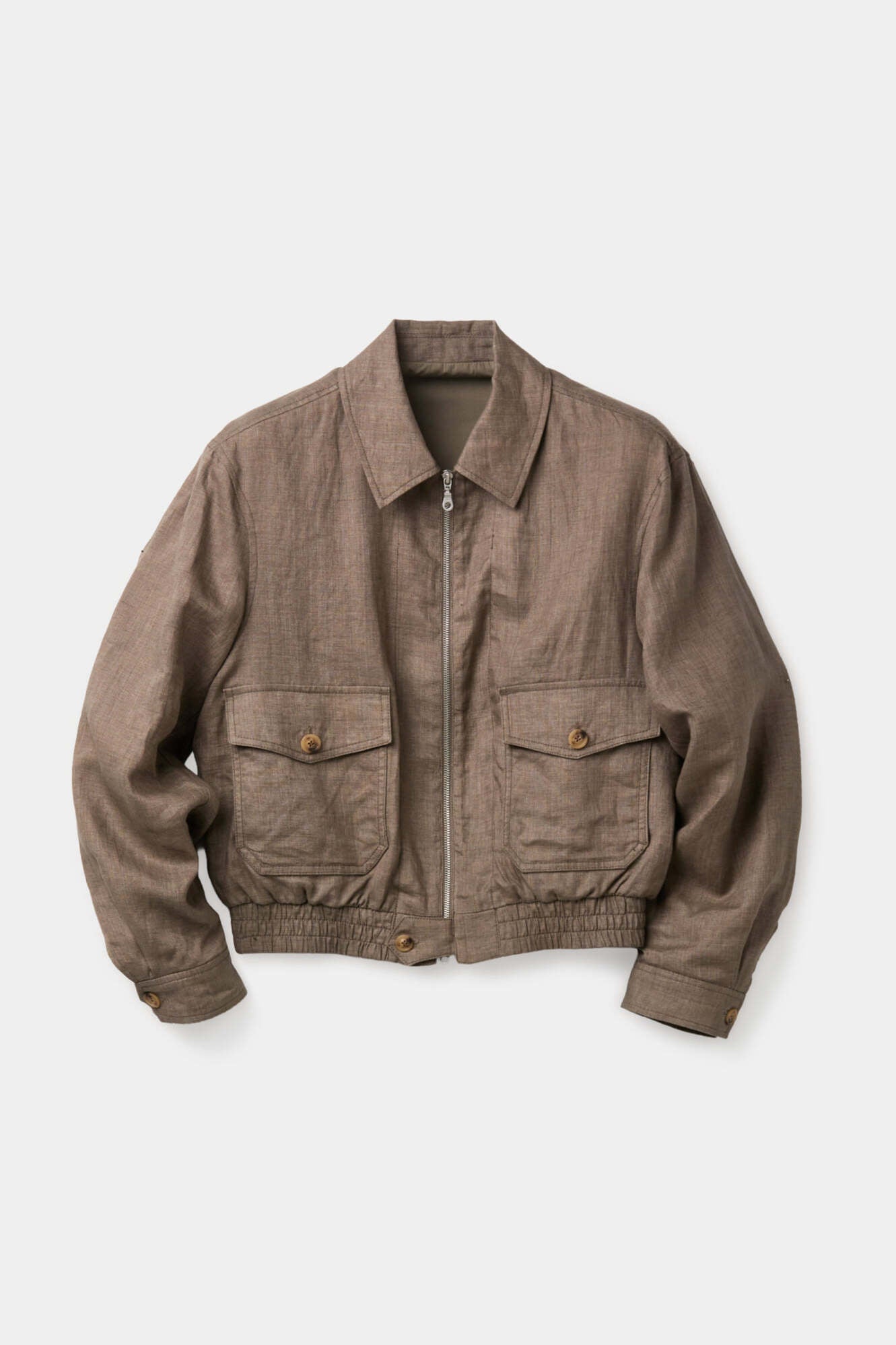 Coor - Double Pocket Station Blouson Jacket (Brown) product image 1 | TRAB K-Fashion Australia