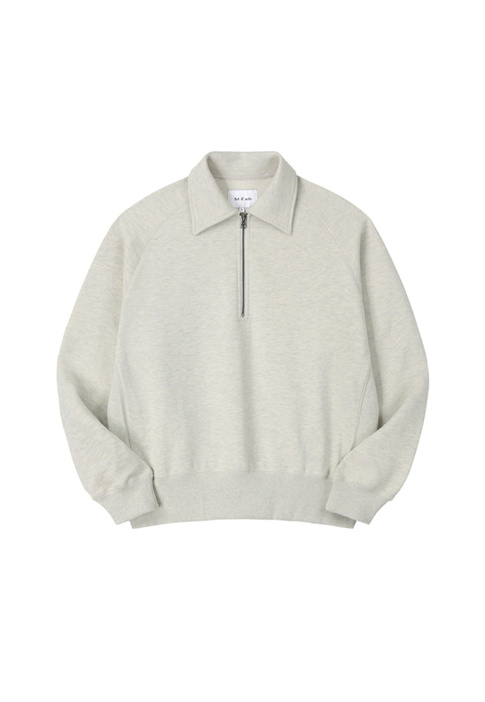 Art if acts - Half Zipup Sweat Shirt (Oatmeal) product image 5 | TRAB K-Fashion Australia