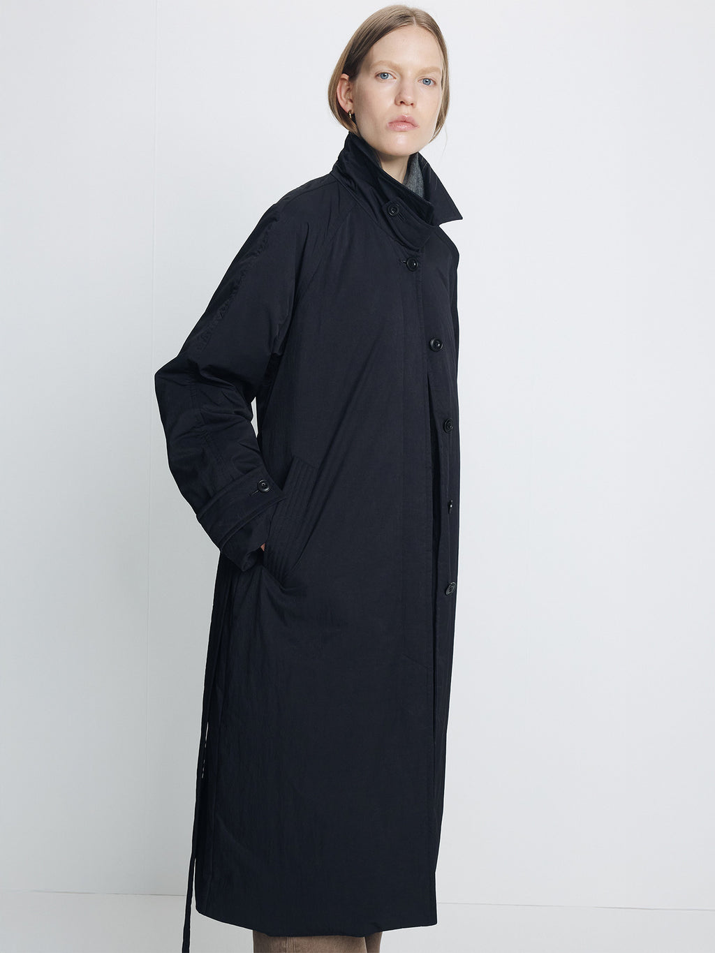 Tonywack - Tailored Trench Puffer Coat (Black) product image 4 | TRAB K-Fashion Australia