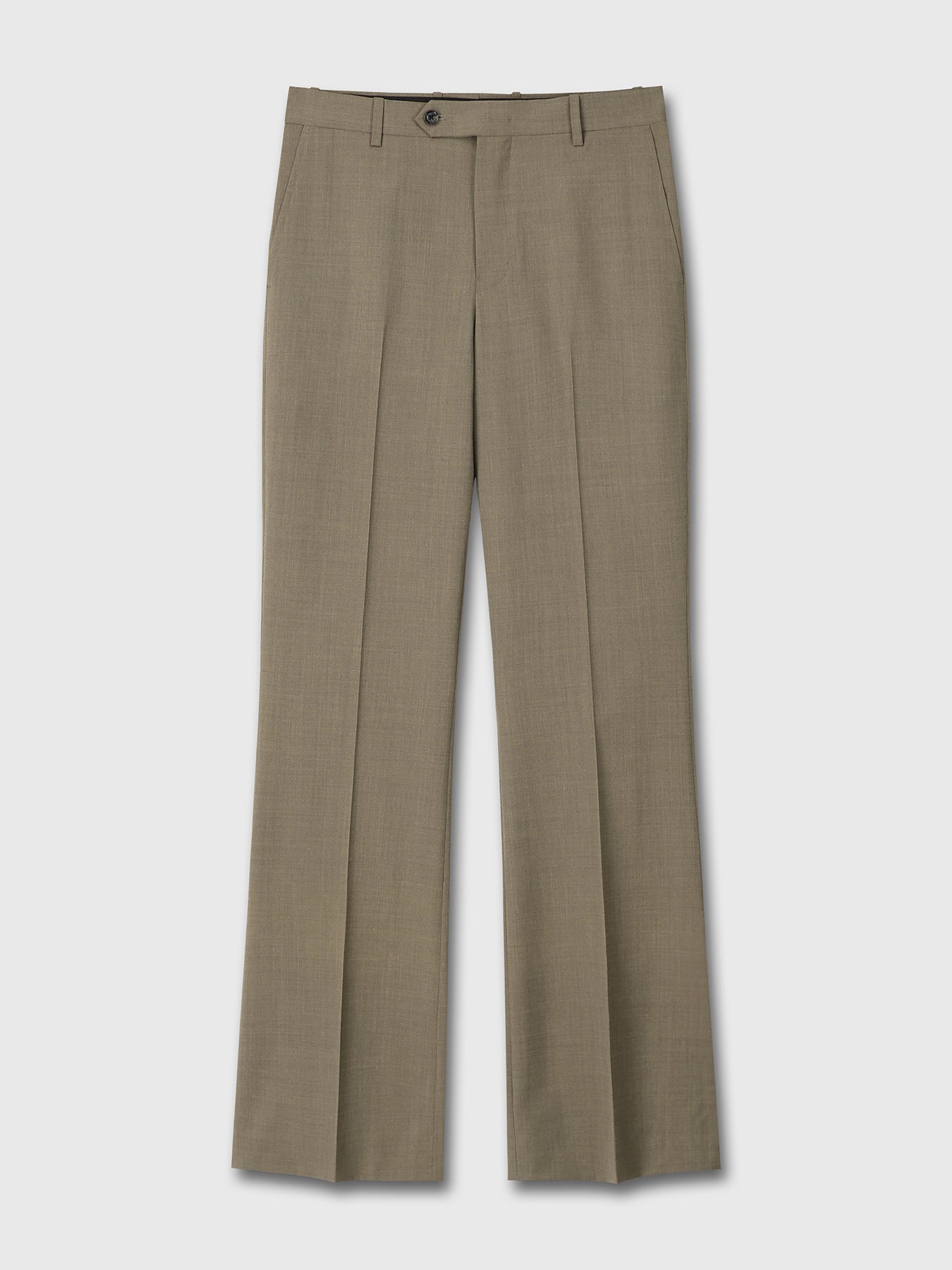 Tonywack - Light Wool Flared Trousers (Taupe Melange) product image 6 | TRAB K-Fashion Australia