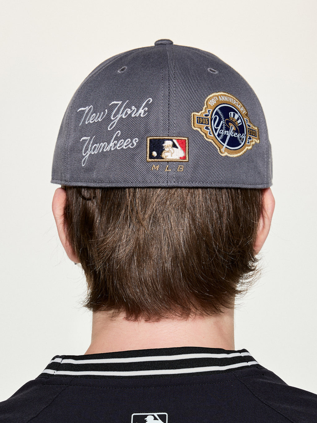 MLB Korea - MLB Signature Patch Structure Ball Cap New York Yankees (Dark Gray) product image 4 | TRAB K-Fashion Australia