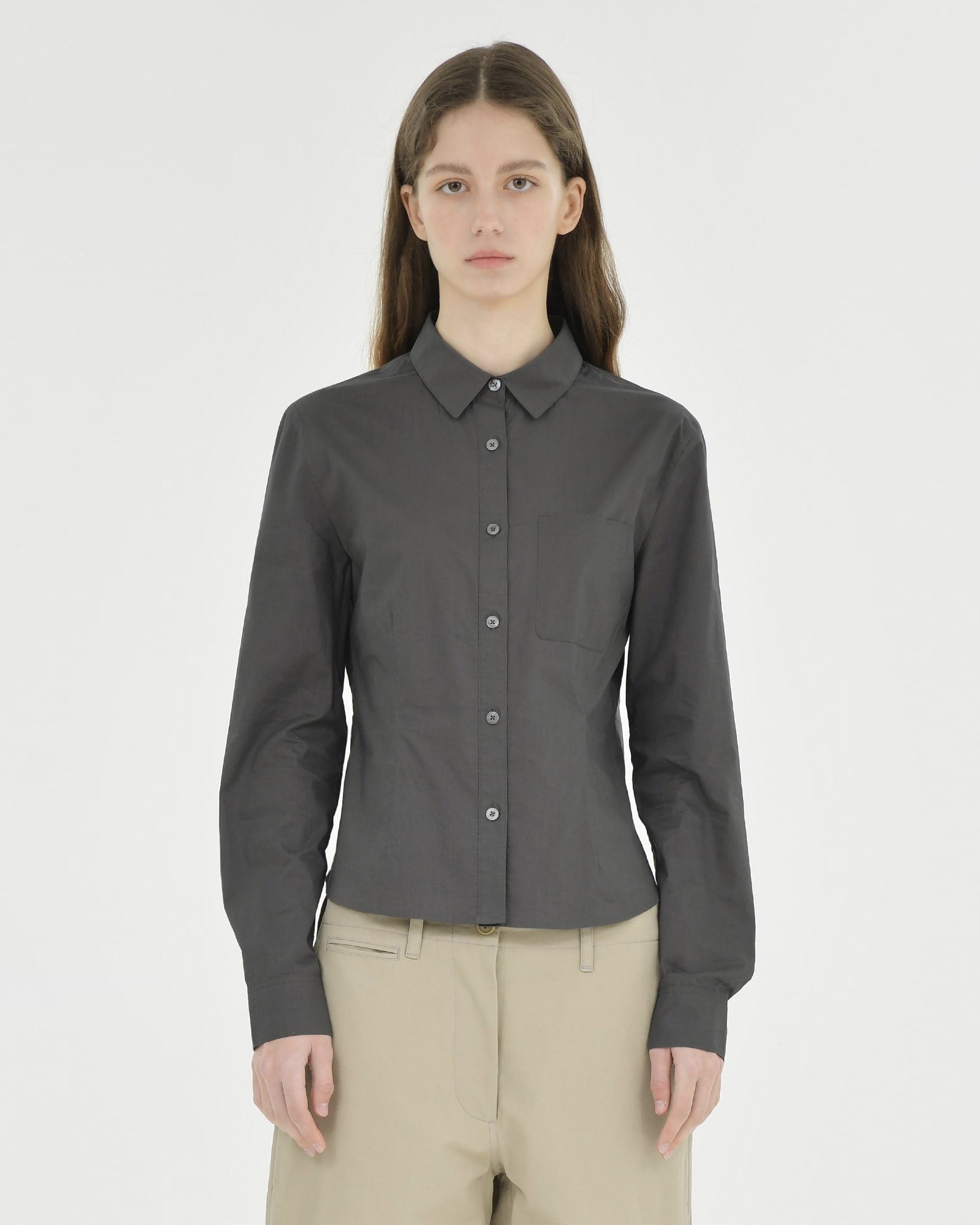 Brownyard - Line Shirt (Charcoal) product image 1 | TRAB K-Fashion Australia