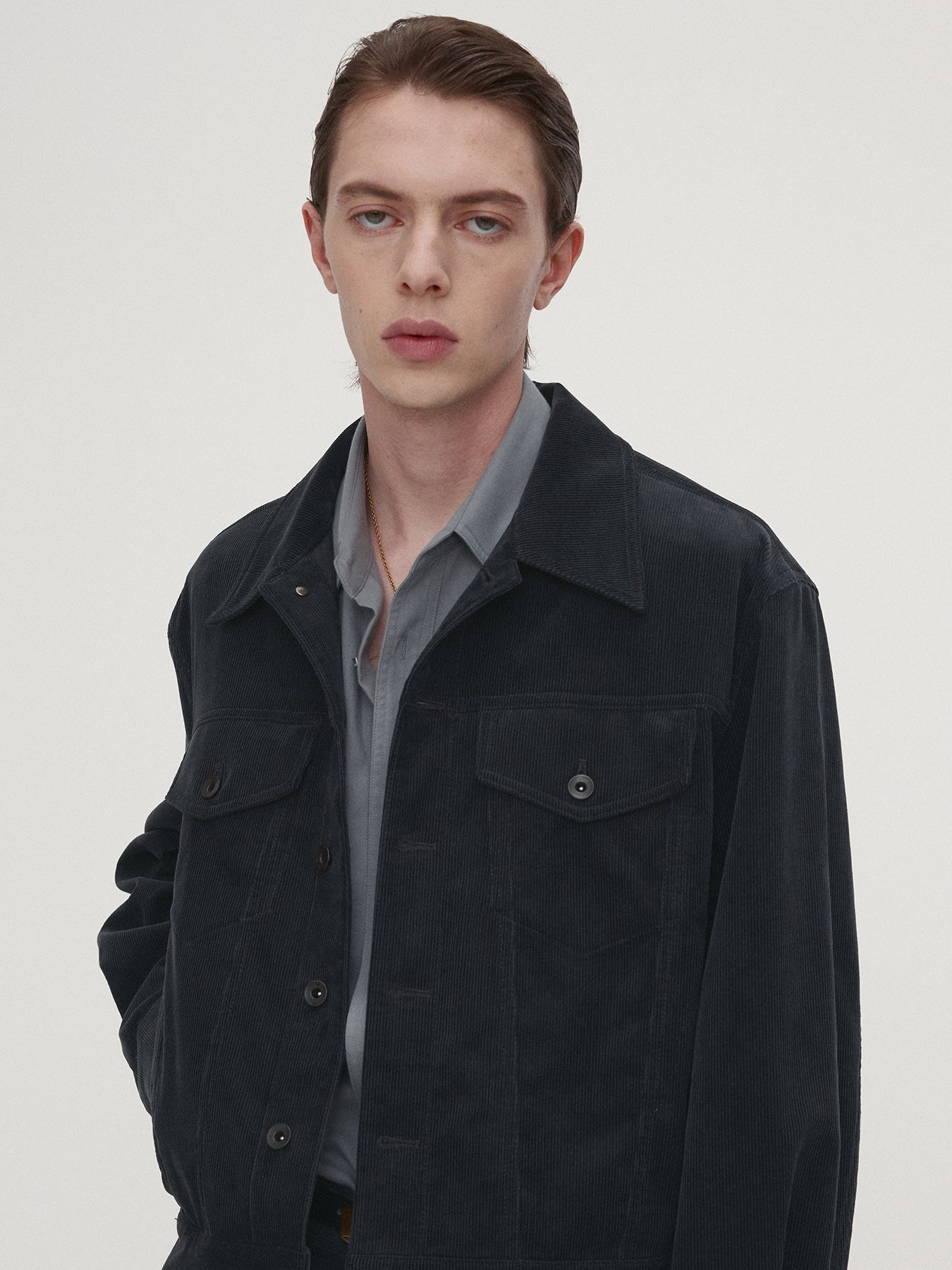 Tonywack - Corduroy Trucker Jacket (Ink) product image 5 | TRAB K-Fashion Australia