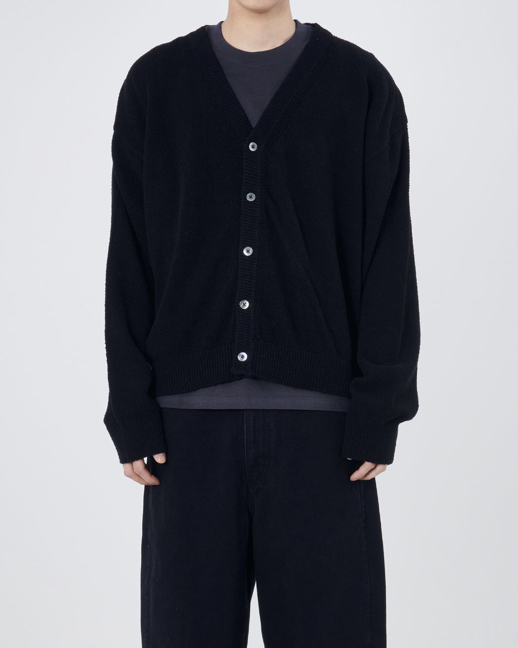 Brownyard - Essential Cardigan (Black) product image 1 | TRAB K-Fashion Australia