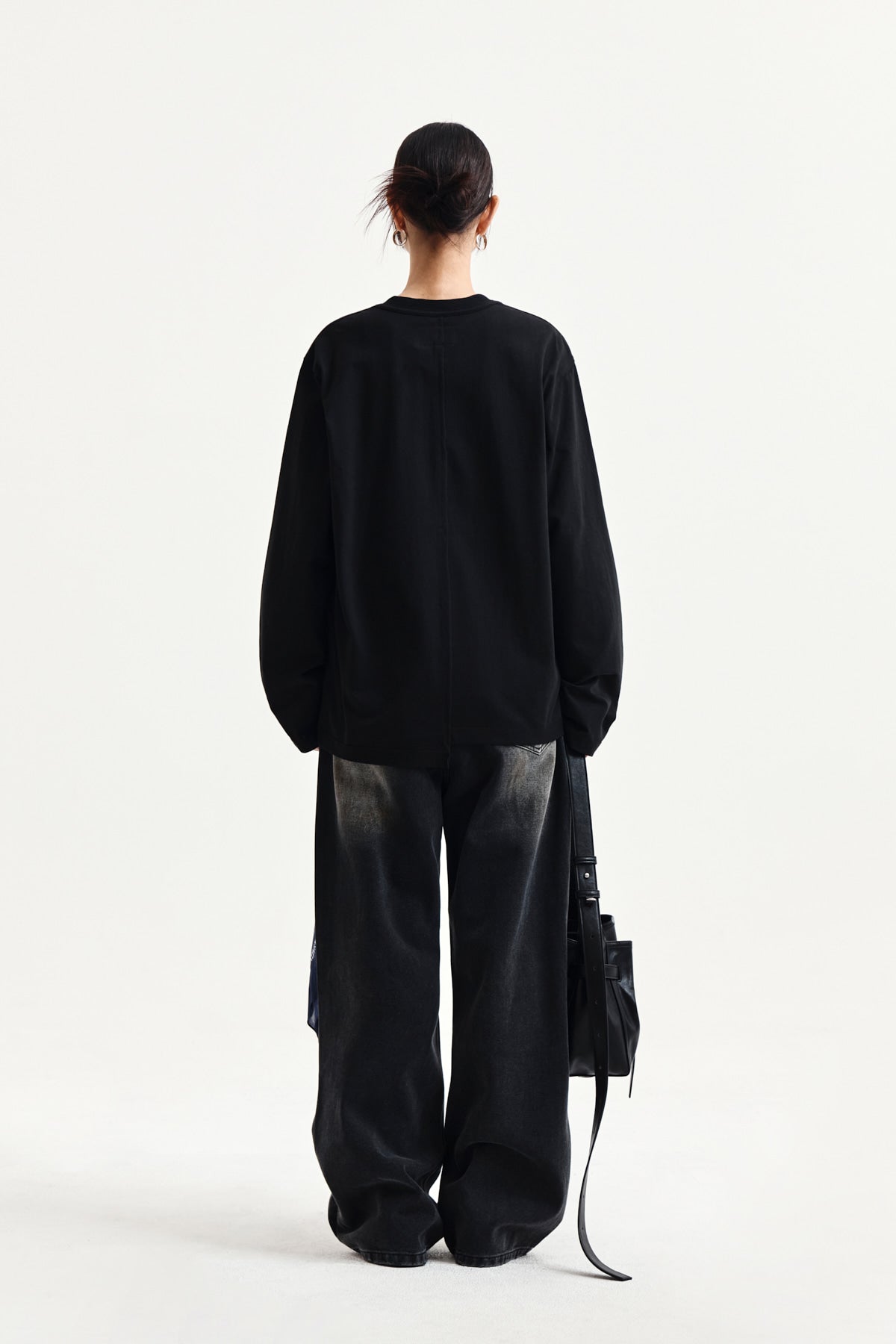Matin Kim - Vintage Dirty Washed Denim Pants (Black) product image 7 | TRAB K-Fashion Australia