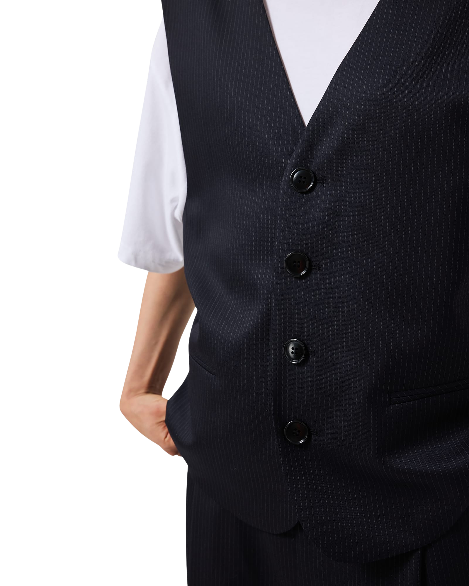 Kimhe Kim - Stripped Classic Vest (Navy) product image 12 | TRAB K-Fashion Australia