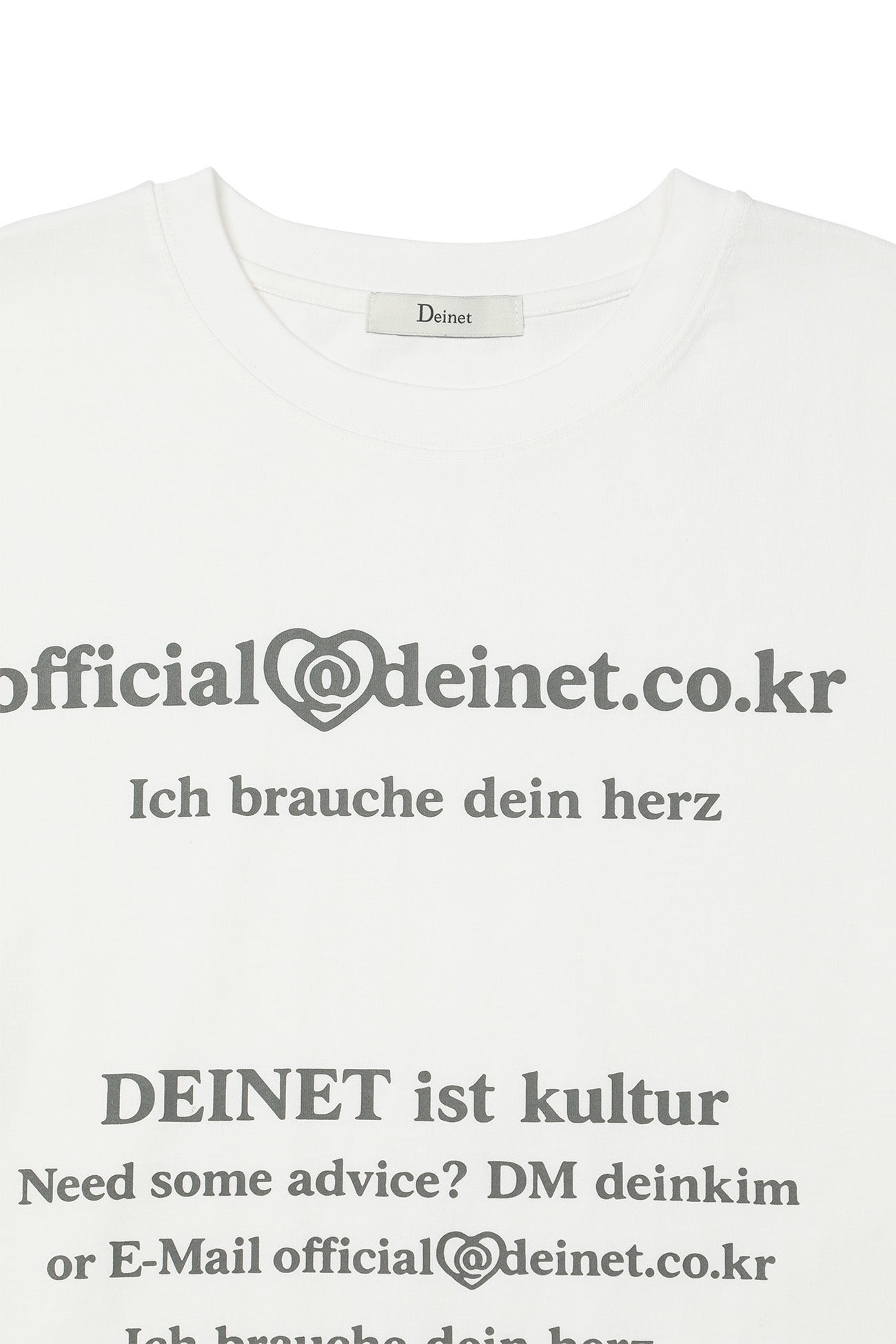 Deinet - Lettering Graphic Oversized T-Shirt (White) product image 3 | TRAB K-Fashion Australia