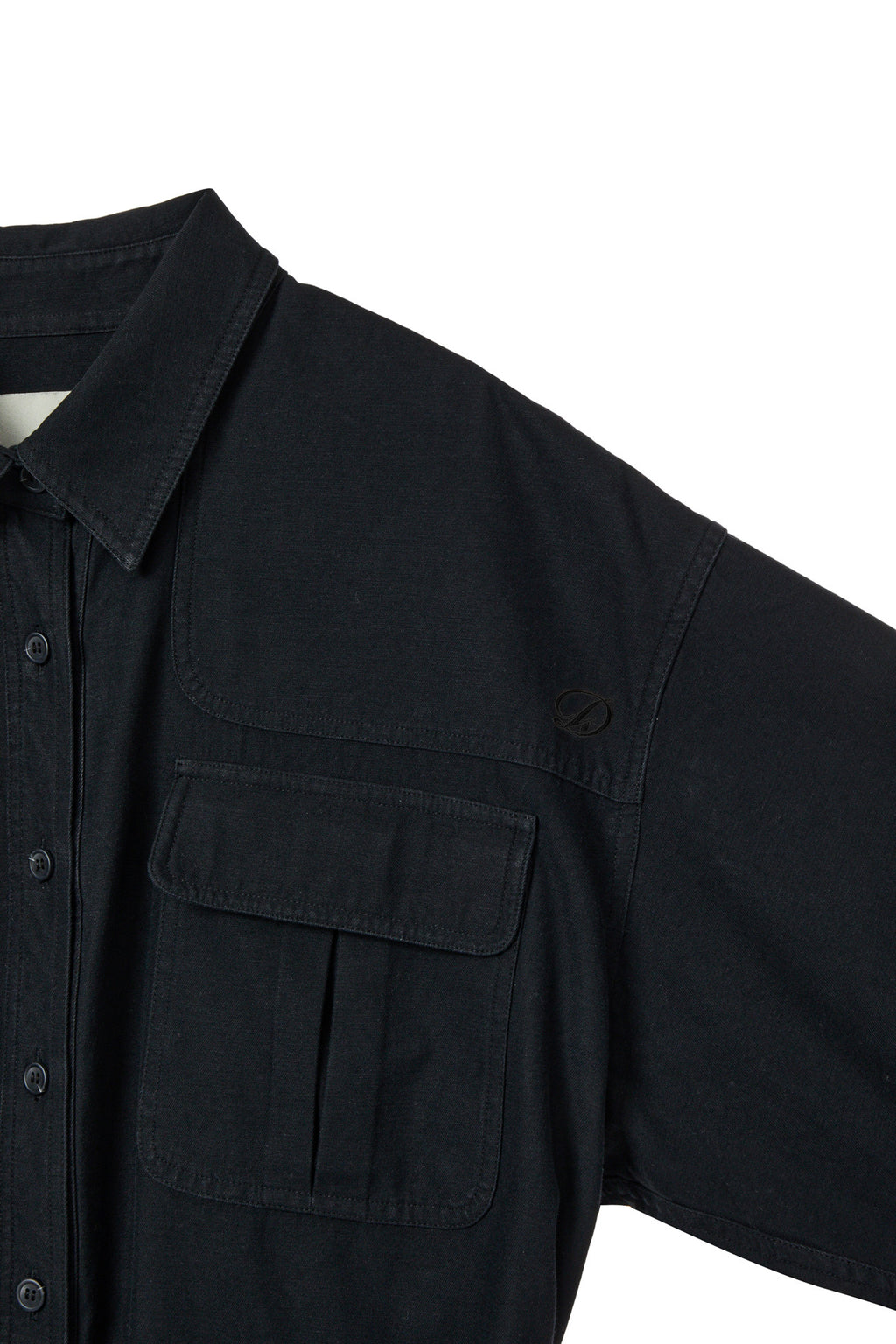 Deinet - Frayed Cotton Shirt (Black) product image 4 | TRAB K-Fashion Australia