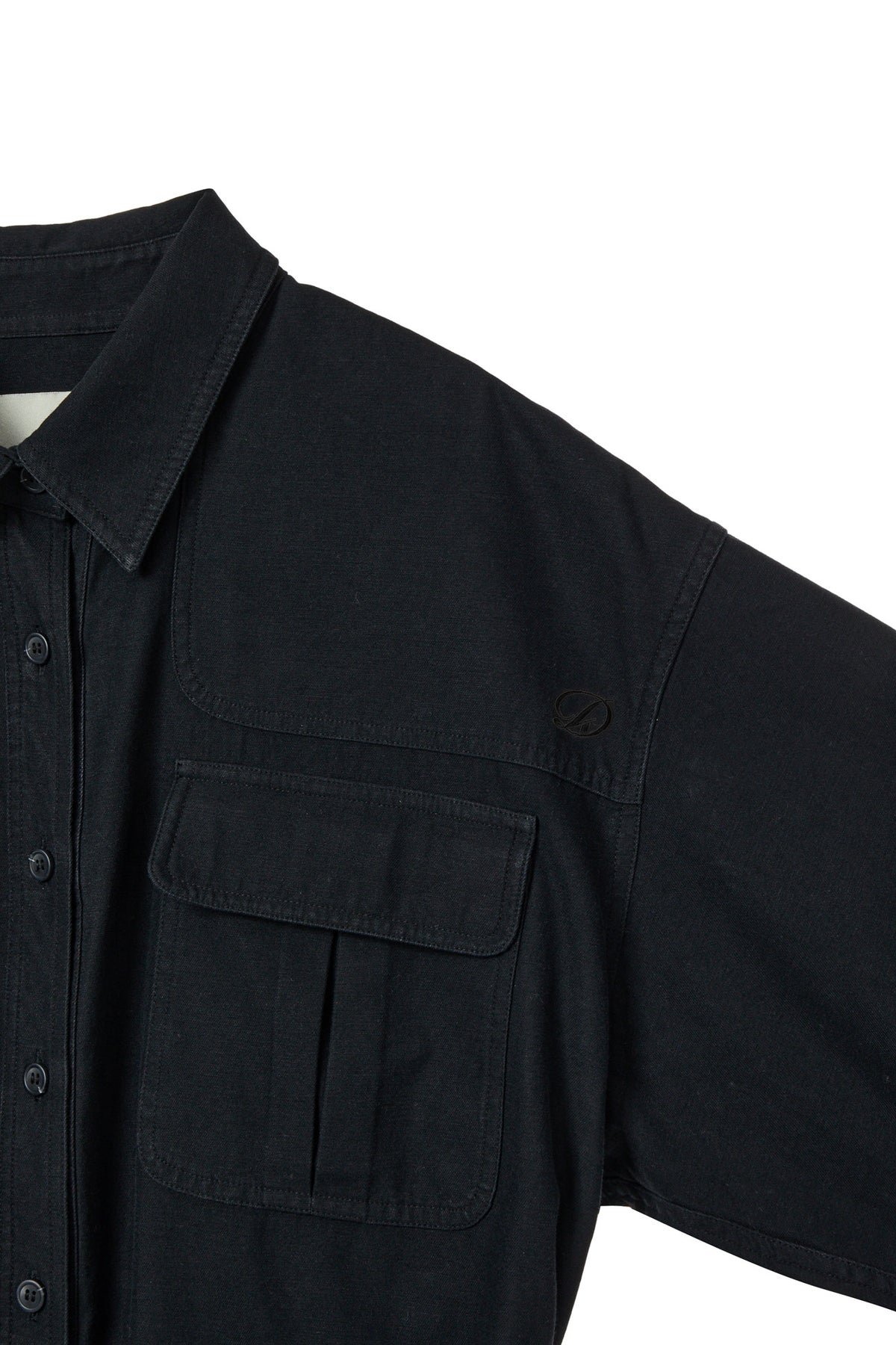 Deinet - Frayed Cotton Shirt (Black) product image 4 | TRAB K-Fashion Australia