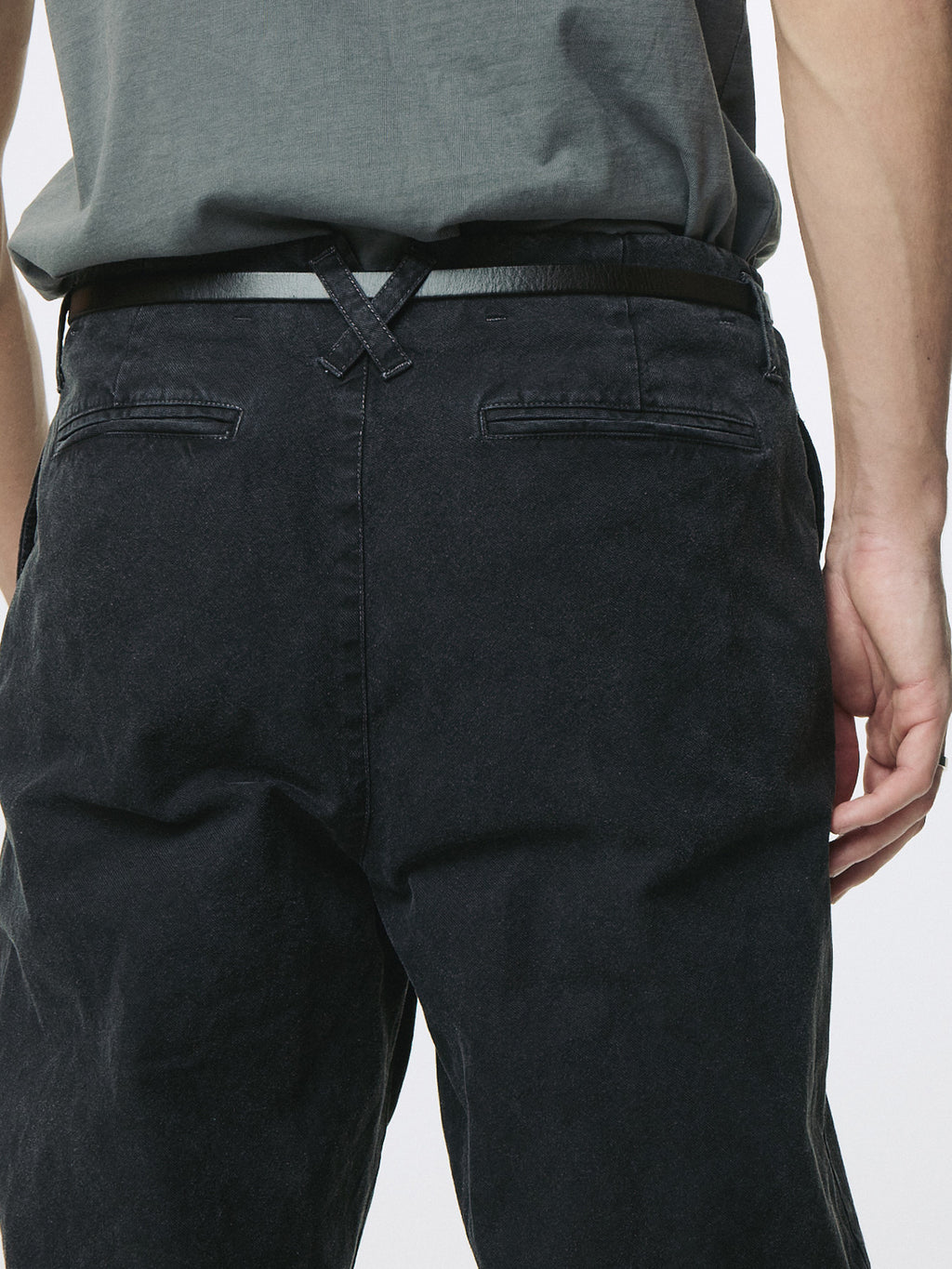 Tonywack - Garment Dyed Cotton Straight Pants (Faded Black) product image 9 | TRAB K-Fashion Australia