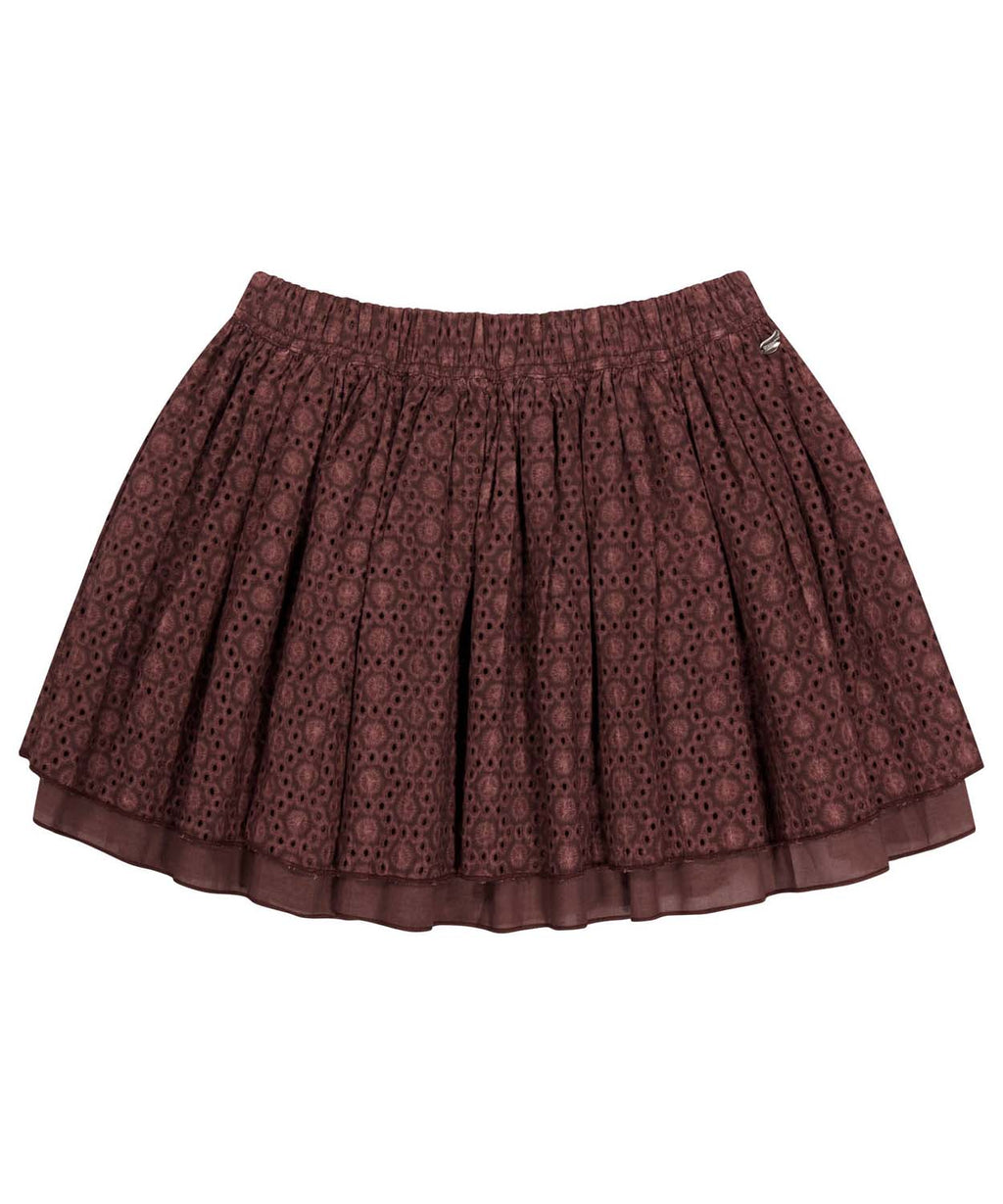 Coyseio - Flower Punching Skirt (Burgundy) product image 1 | TRAB K-Fashion Australia