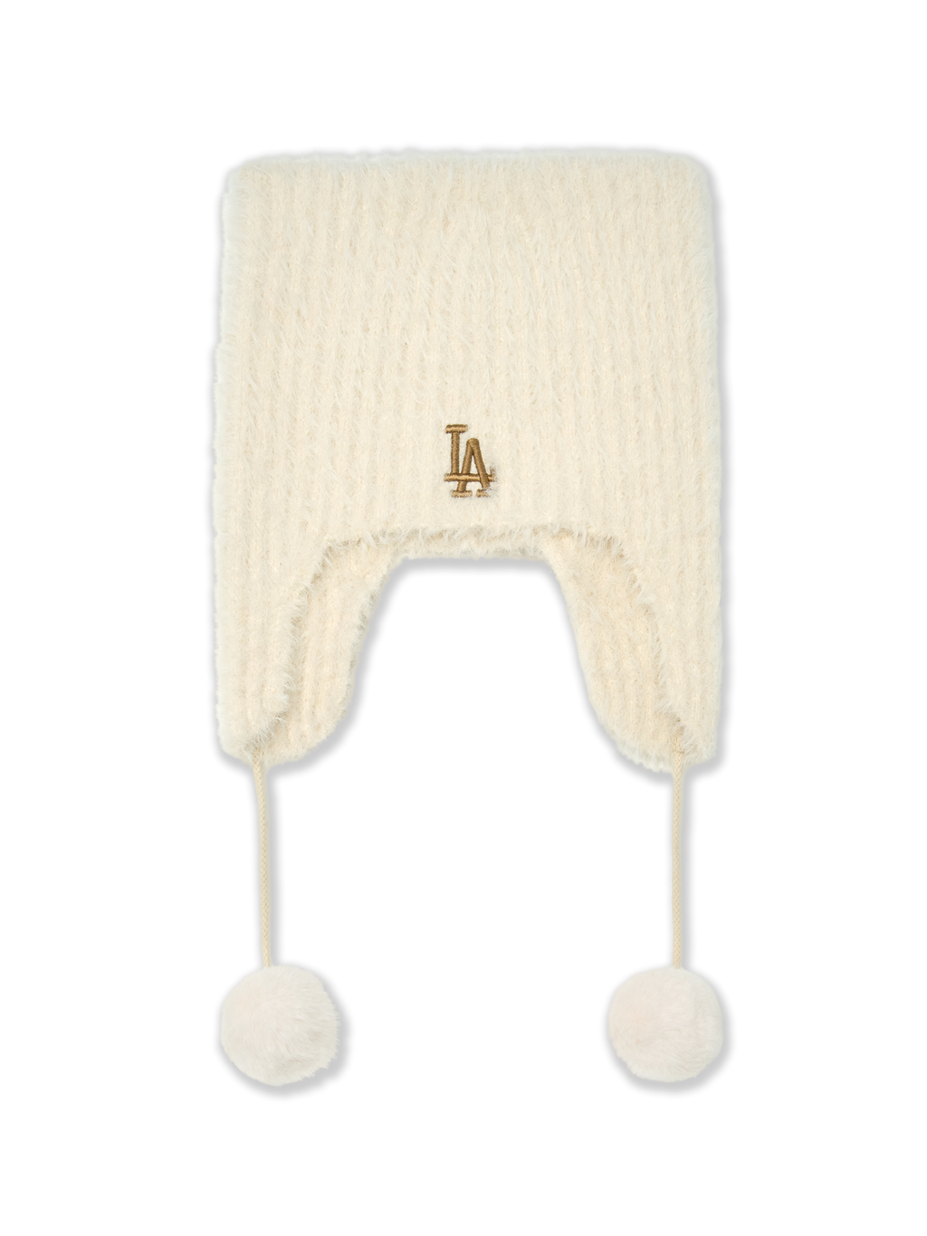 MLB Korea - MLB Fur Meow Earflap Beanie LA Dodgers (Cream) product image 2 | TRAB K-Fashion Australia