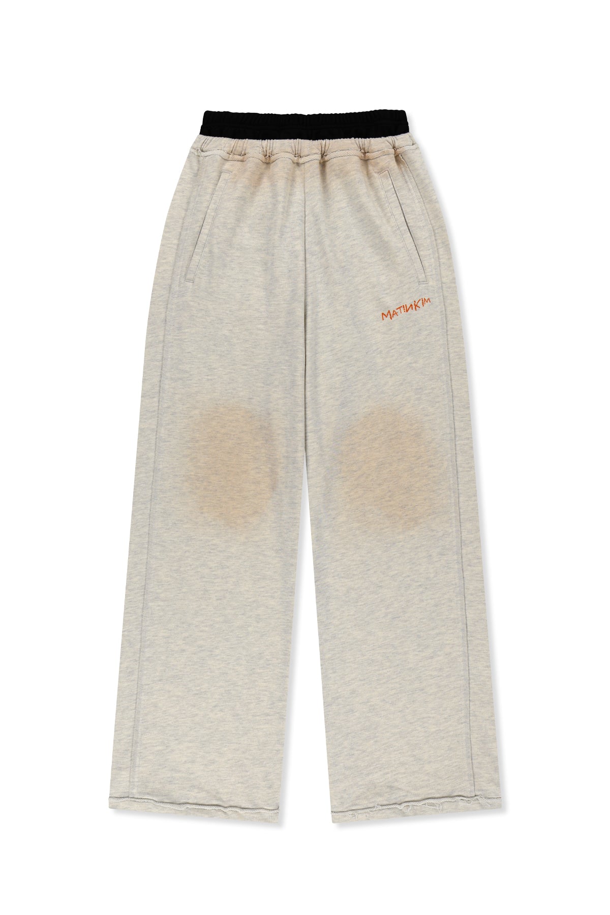 Matin Kim - Vintage Washed Color Contrast Sweatpants (Light Beige) product image 1 | TRAB K-Fashion Australia