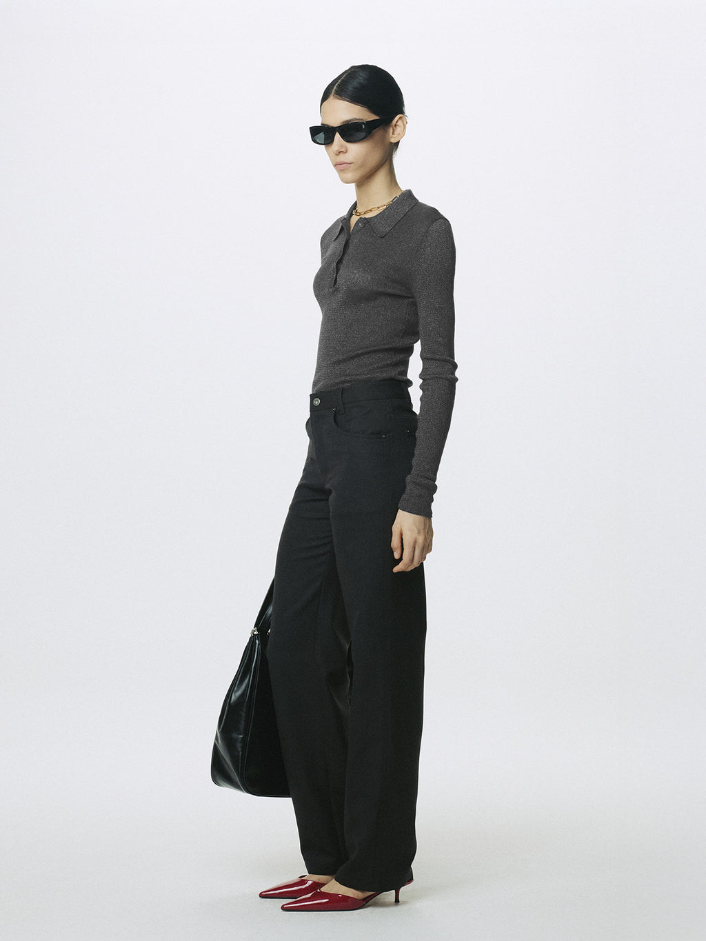 Tonywack - Wool 5 Pocket Straight Pants (Dark Charcoal) product image 2 | TRAB K-Fashion Australia
