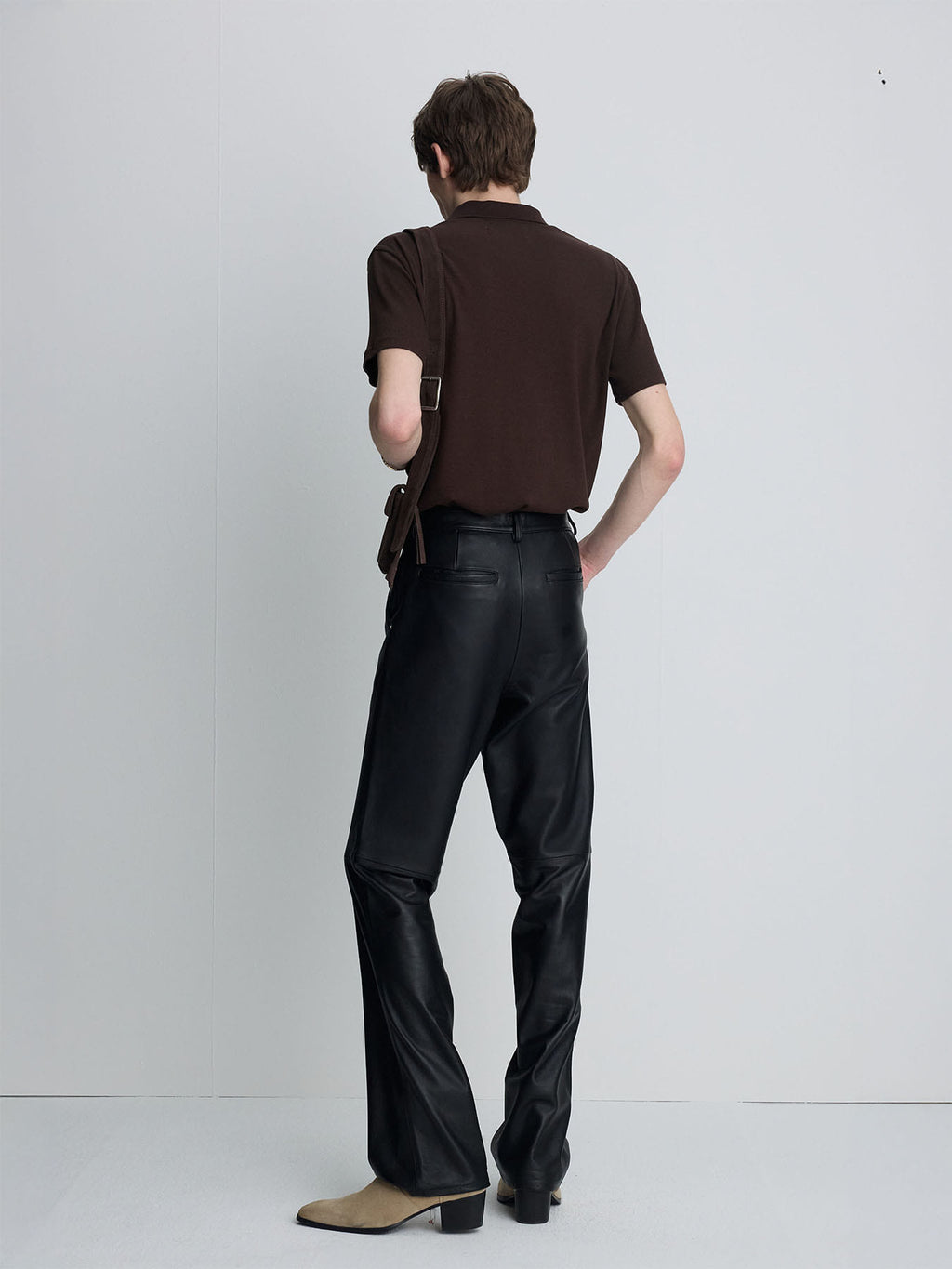 Tonywack - Soft Ribbed Polo Shirt (Brown) product image 3 | TRAB K-Fashion Australia