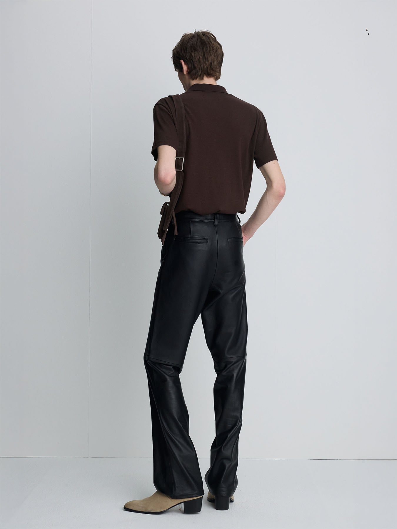 Tonywack - Soft Ribbed Polo Shirt (Brown) product image 3 | TRAB K-Fashion Australia