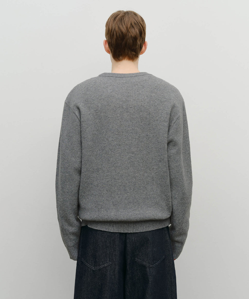 Marithe & Francois Girbaud - Argyle Jqd Knit Pullover (Heather Gray) product image 3 | TRAB K-Fashion Australia