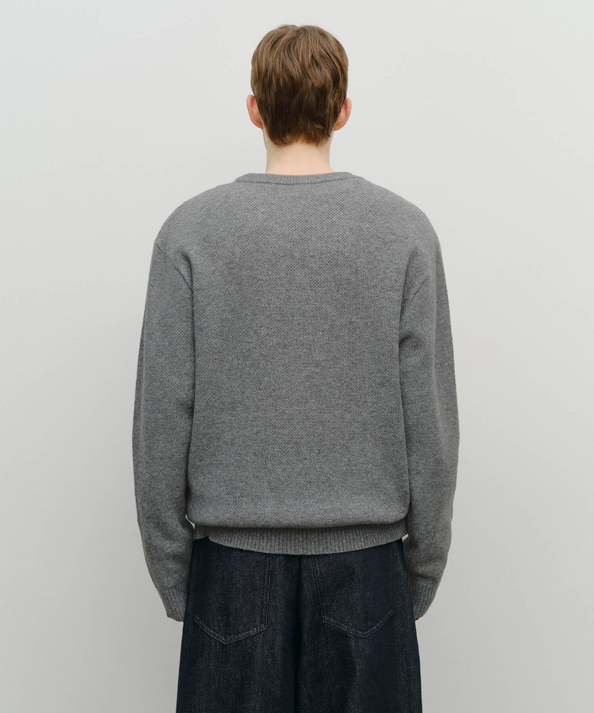Marithe & Francois Girbaud - Argyle Jqd Knit Pullover (Heather Gray) product image 3 | TRAB K-Fashion Australia