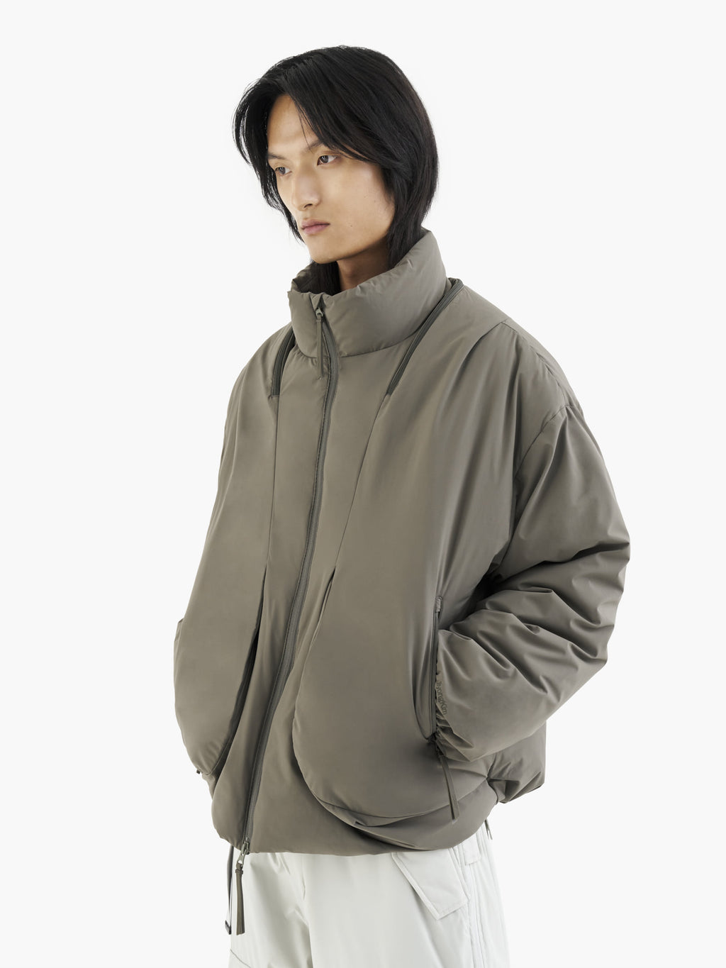 Jiyong Kim - Twisted Down Jacket (Dark Green) product image 7 | TRAB K-Fashion Australia