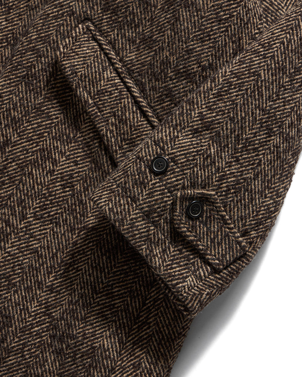 Eastlogue - Highland Balmacaan Coat (D.brown Herringbone Wool) product image 5 | TRAB K-Fashion Australia
