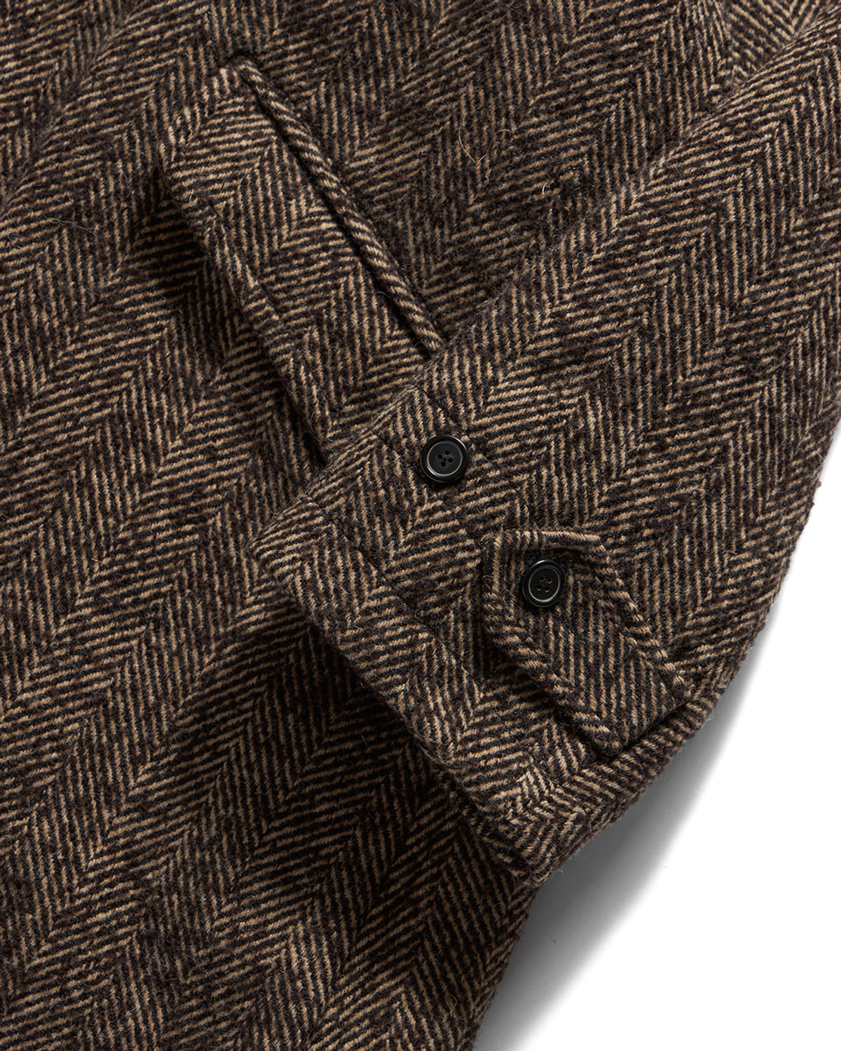 Eastlogue - Highland Balmacaan Coat (D.brown Herringbone Wool) product image 5 | TRAB K-Fashion Australia